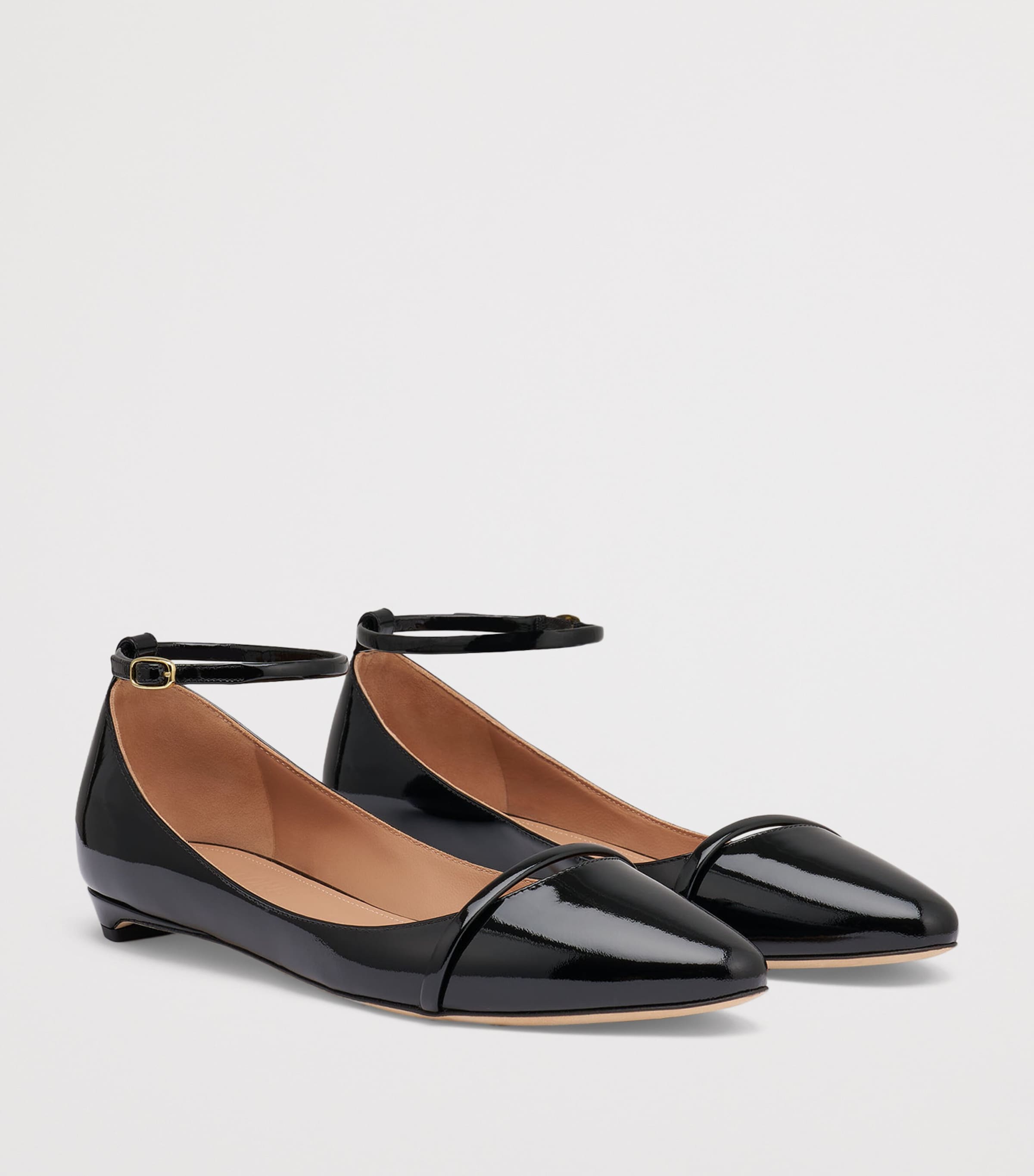 Malone Souliers Patent Leather Mary Ballet Flats 10 Black Image 3