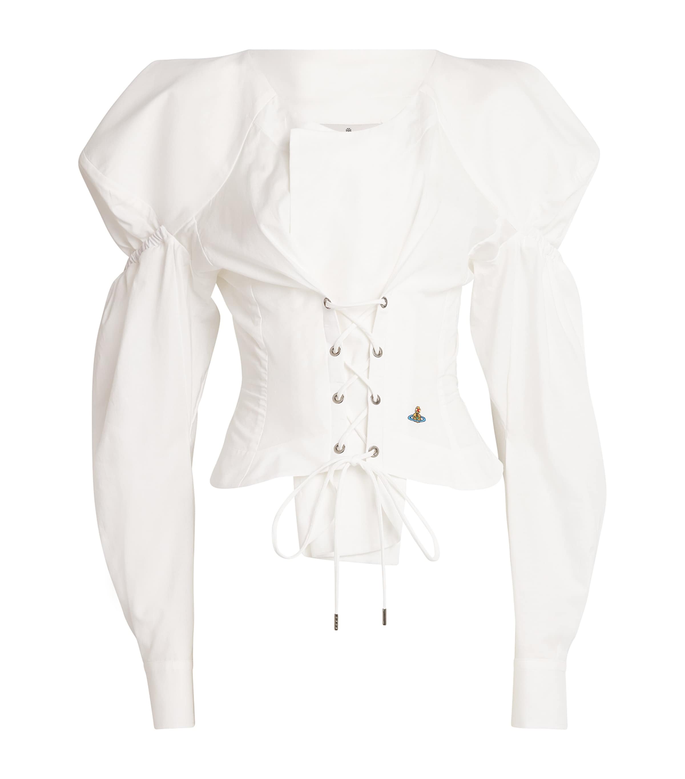 Vivienne Westwood Puff-shoulder Kate Blouse In White