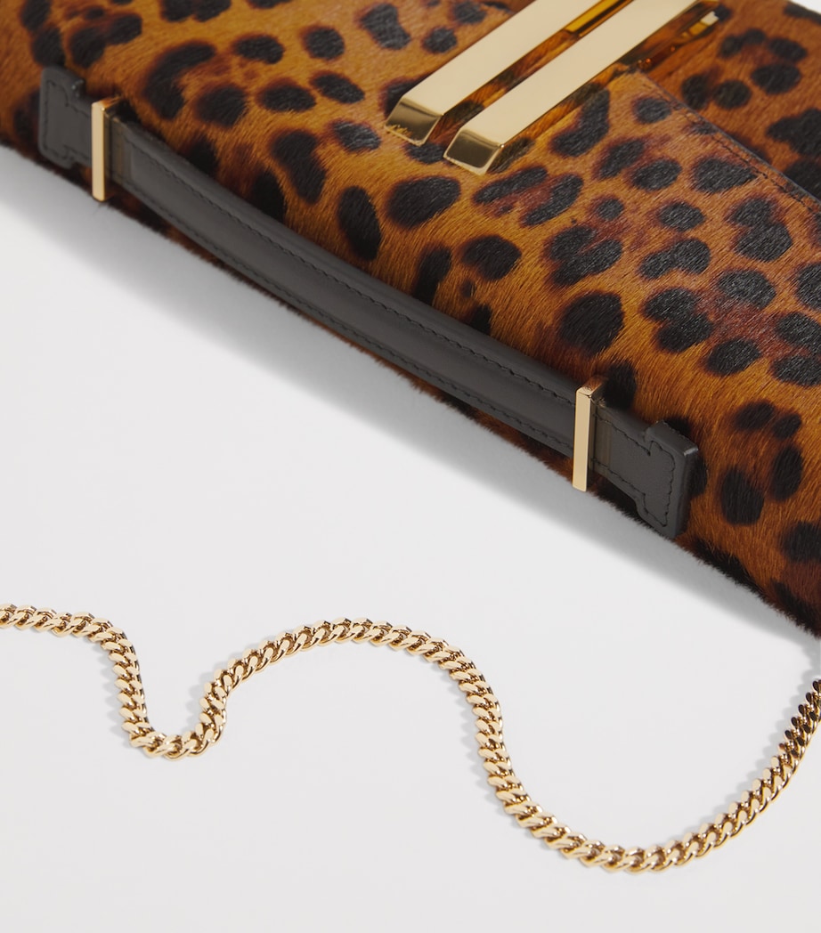 Leopard-Effect Calf Hair Vancouver Clutch LEOPARD EFFECT/BLACK Image 4