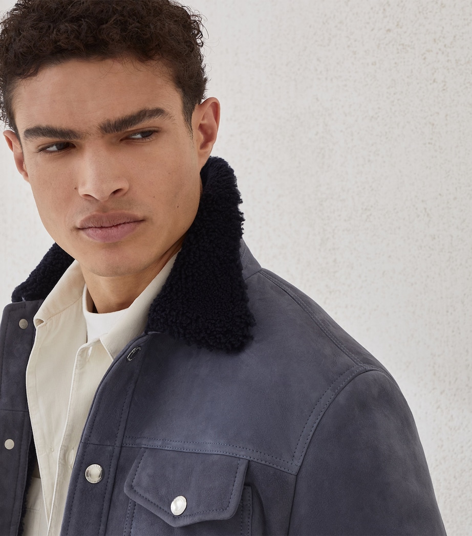 Suede-Shearling Four-Pocket Jacket C4249 Image 6