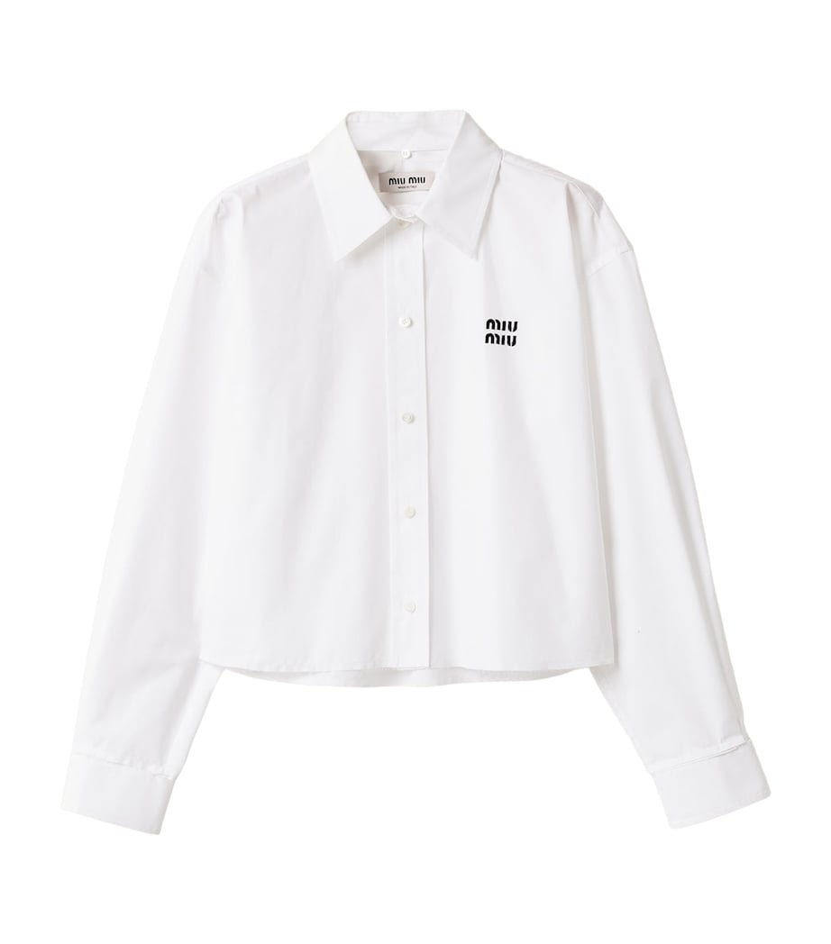 Cotton Poplin Cropped Shirt F0009 Image 1