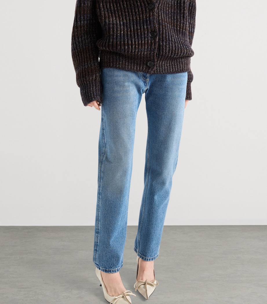 Prada Womens Low-Rise Straight Jeans Image 3