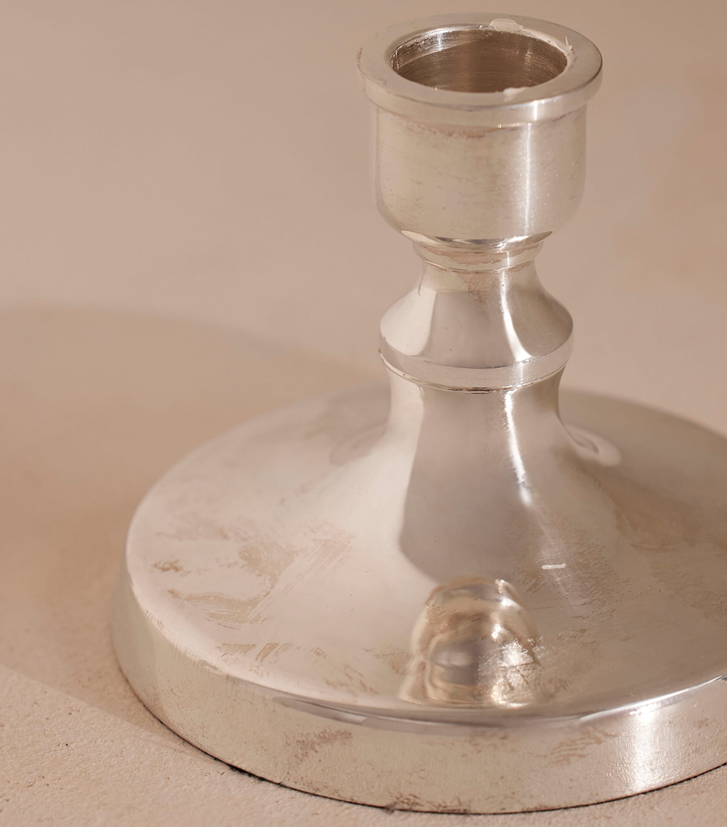 Small Silver-Plated Stiden Candlestick (8cm) NO COLOUR Image 3