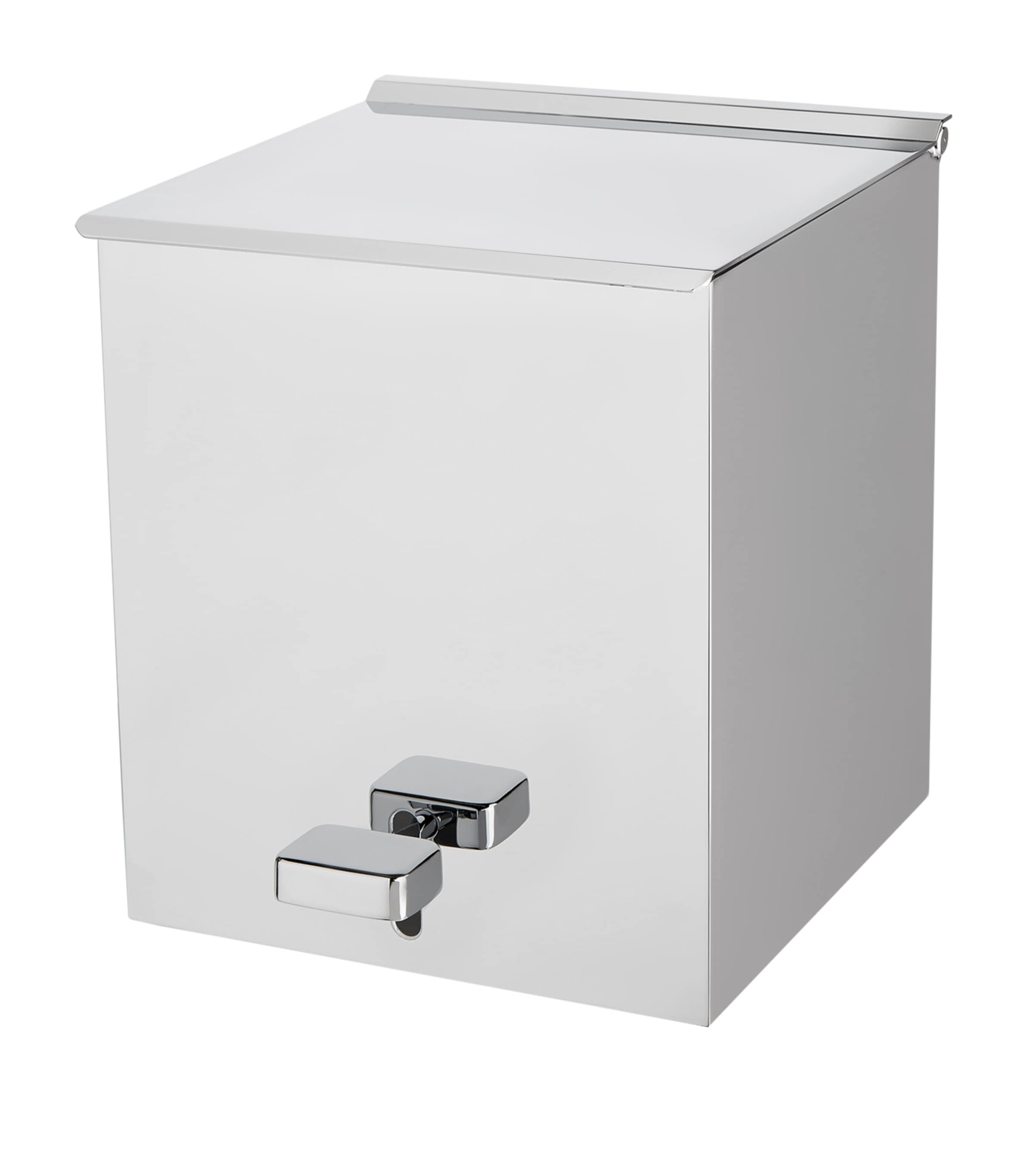 Zodiac Chrome Square Pedal Bin In Silver