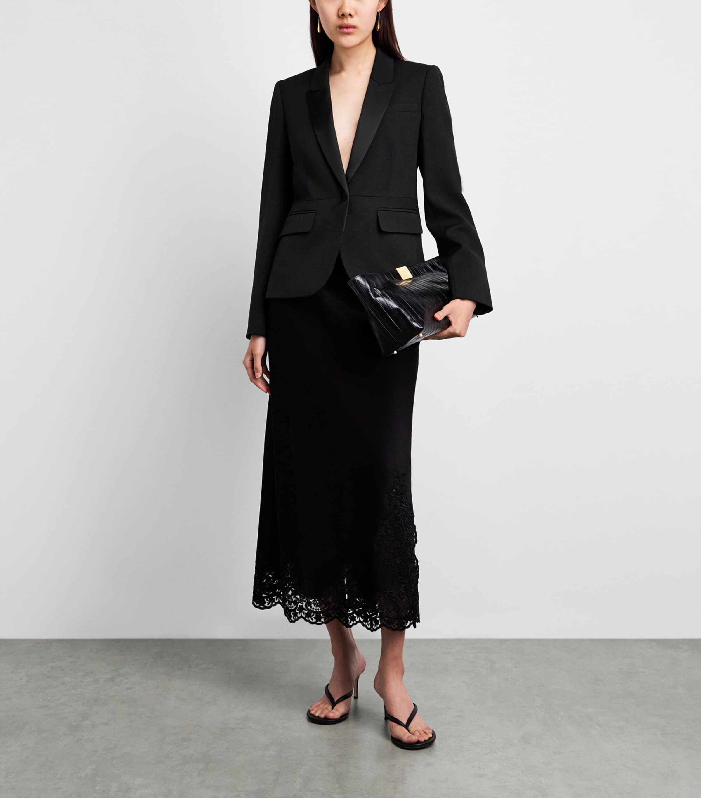 ME+EM Womens Slim Sharp Contour Blazer Black Image 2