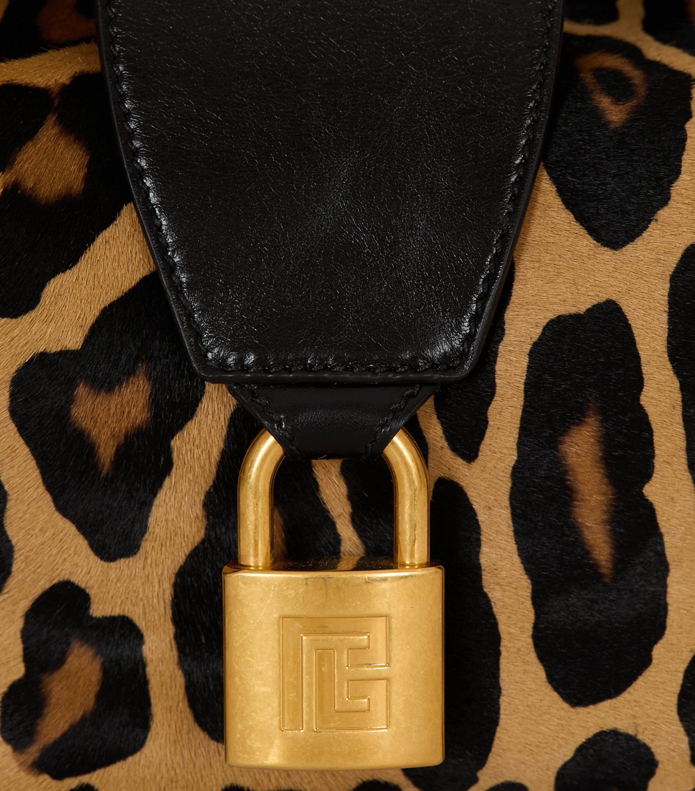 Leather Leopard Sync Shoulder Bag WKS MULTI/ NOIR Image 5