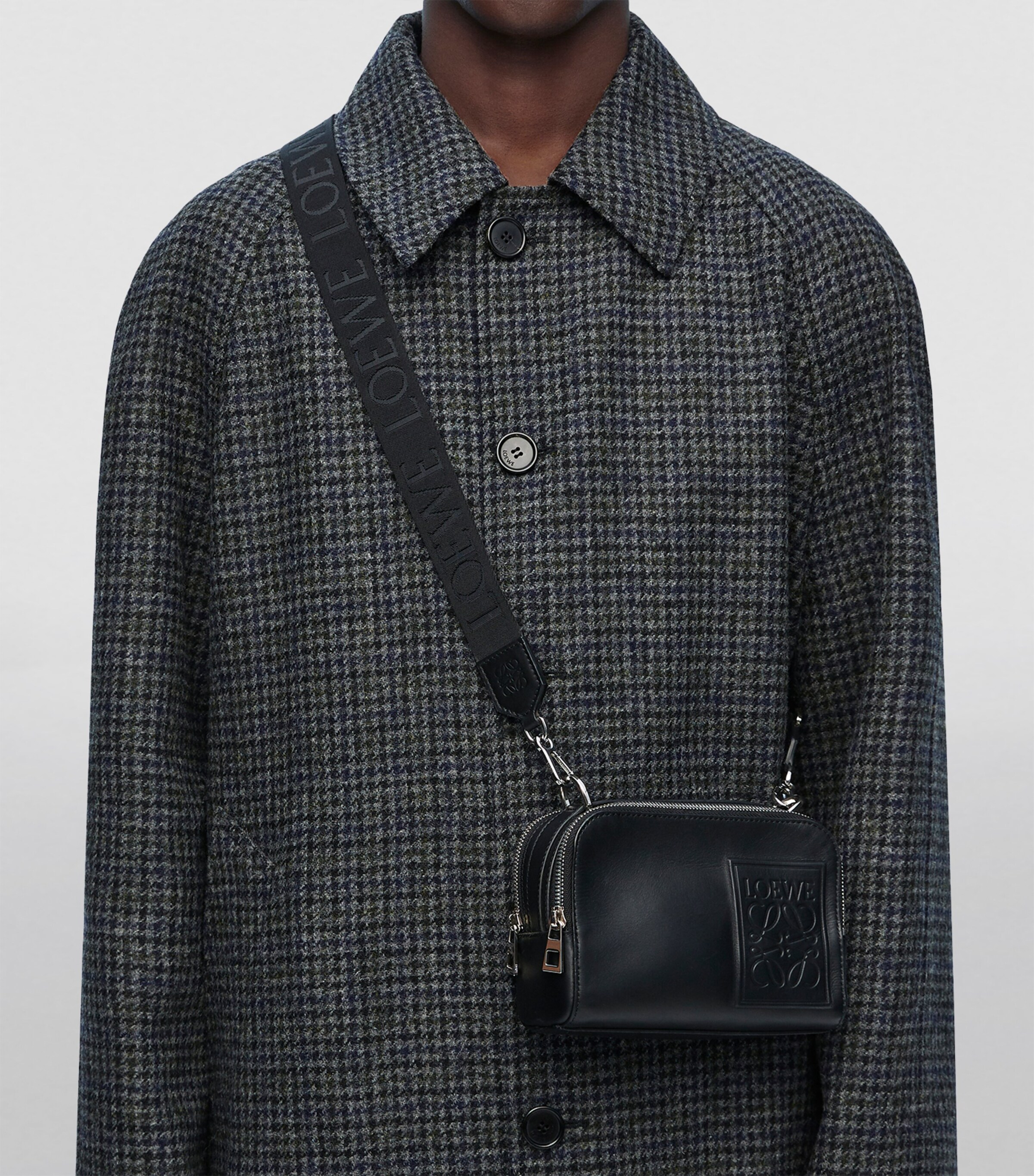 Mini Leather Camera Cross-Body Bag BLACK Image 6