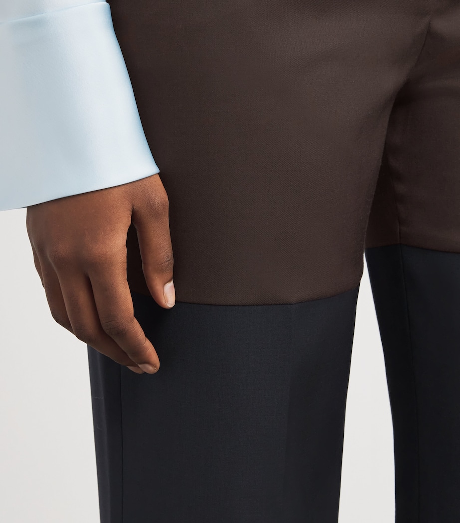 Vault Slim Tailored Trousers DBLK BLACK/CHOCOLATE Image 6