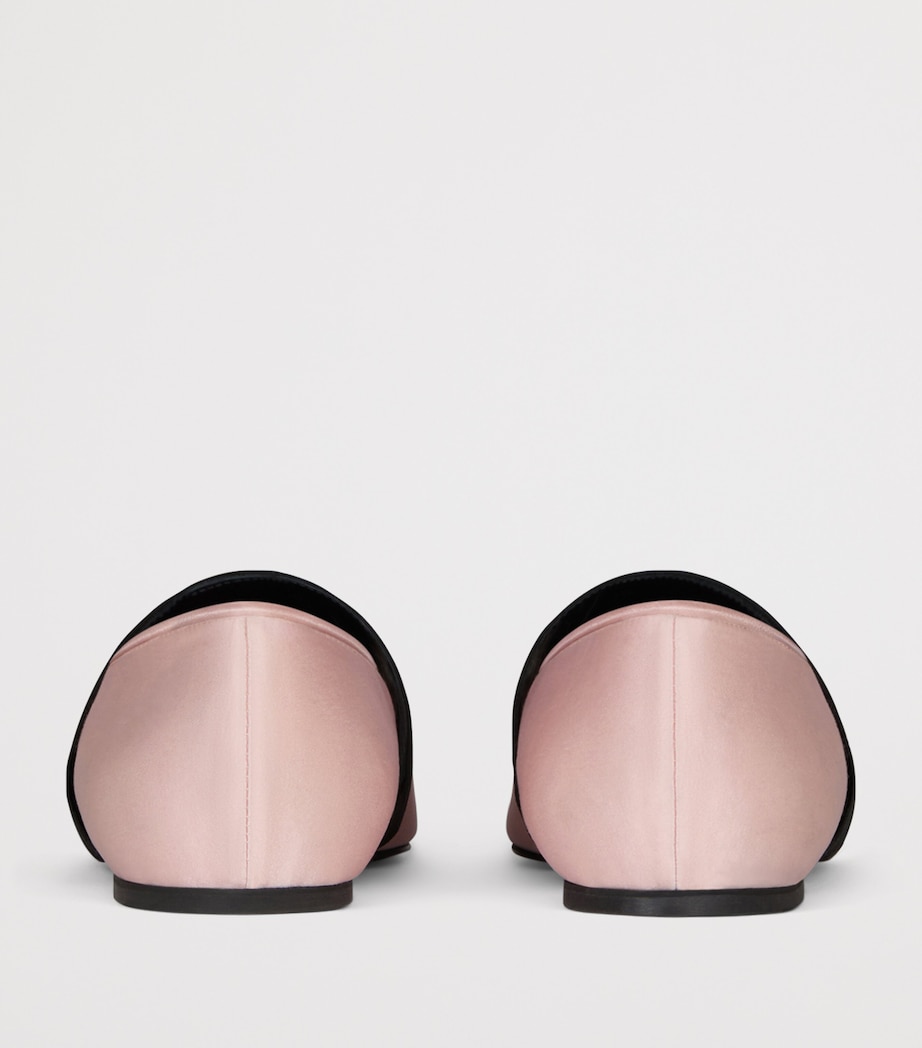 Givenchy Satin Square Toe Ballet Flats Silk Pink Image 6