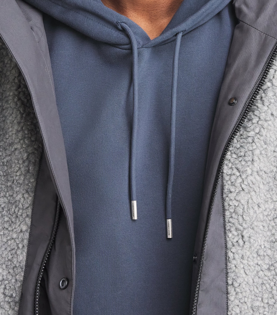 Canada Goose Mens Organic Cotton Loon Hoodie Dusk Blue Image 3