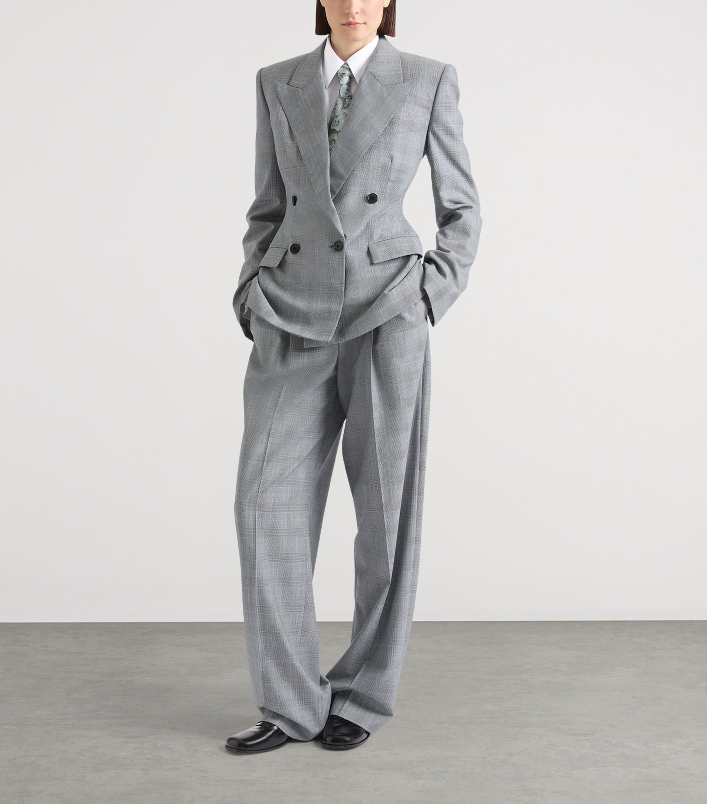 Givenchy Womens Wool Wide-Leg Tailored Trousers Image 2