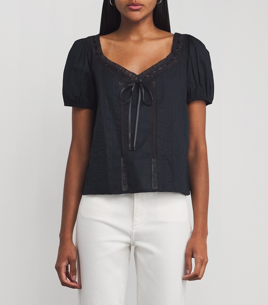 Cotton Anzio Top BLACK Image 3