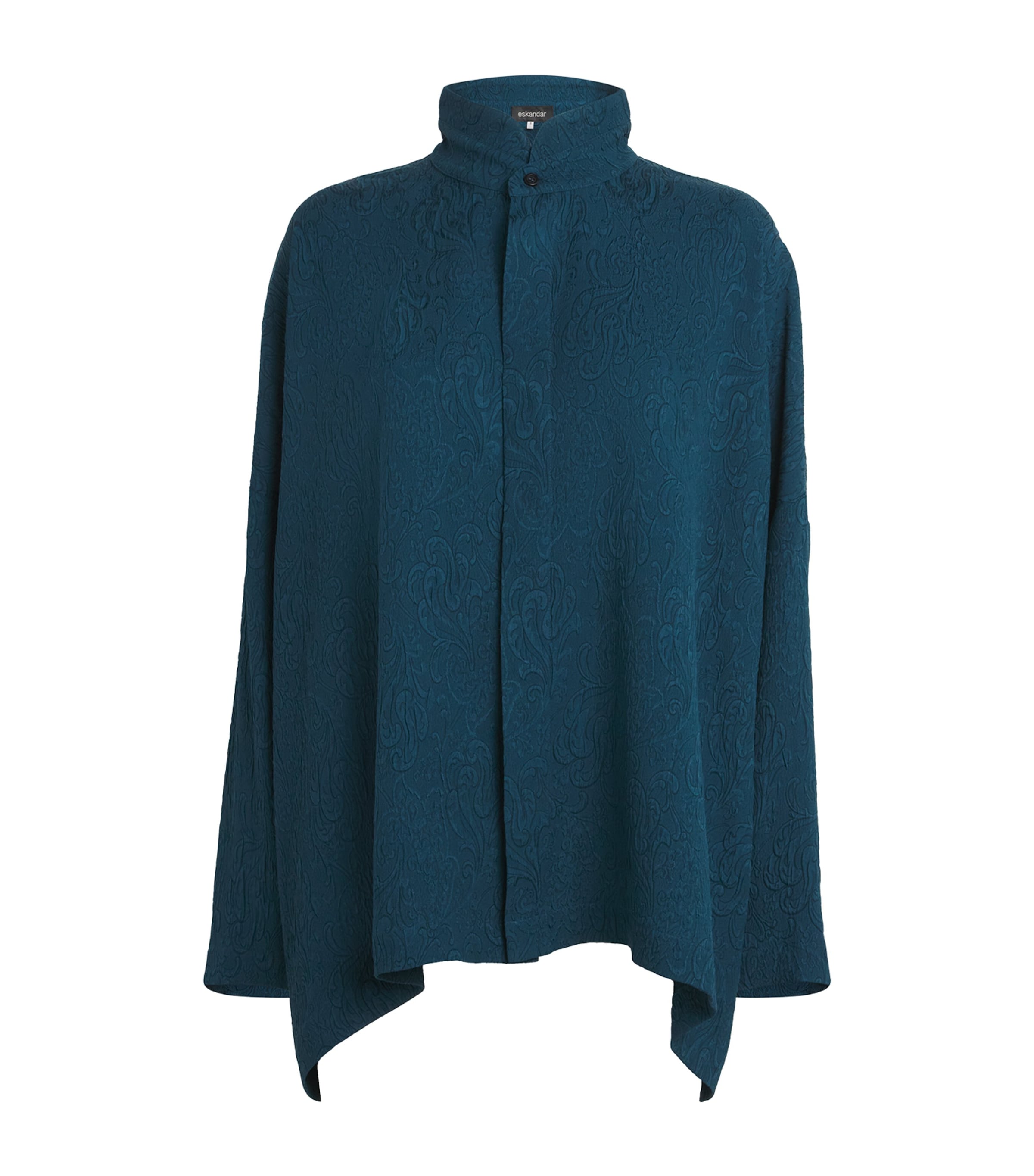 Eskandar Silk Shirt In Blue