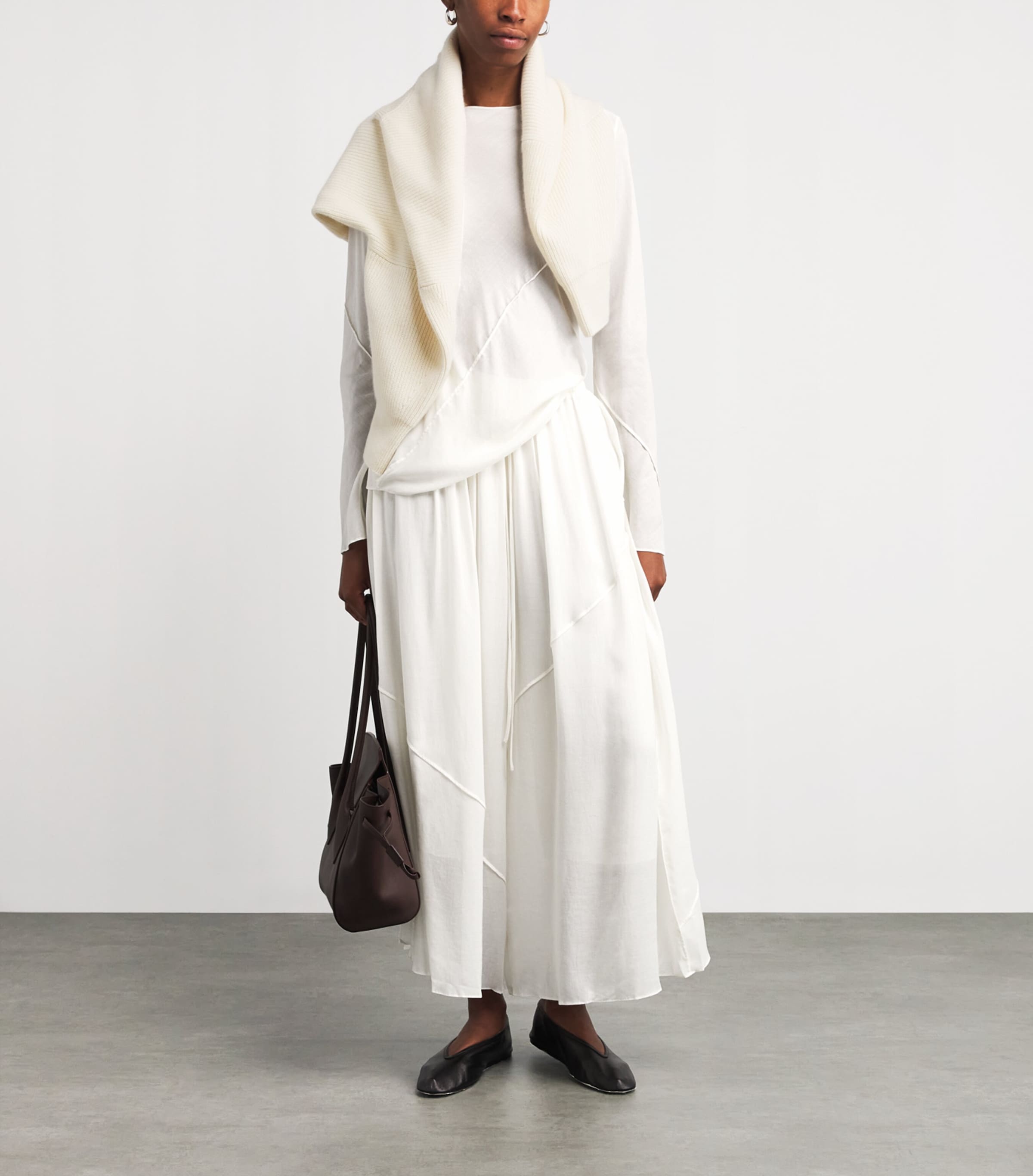 Lauren Manoogian Ivory Pojagi Long-Sleeve T-Shirt | Harrods US