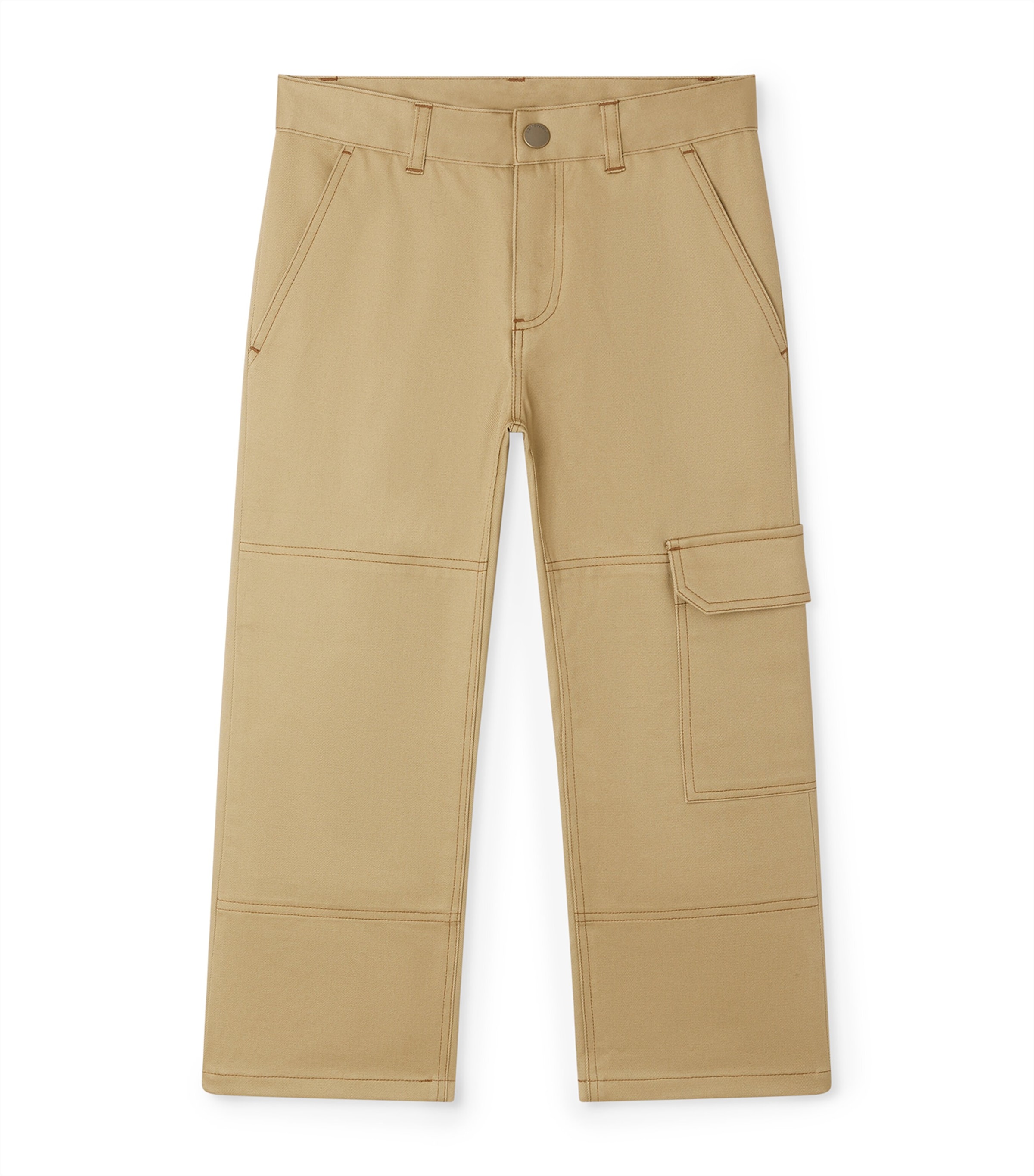Bonpoint Cargo-pocket Cotton Trousers In Brown