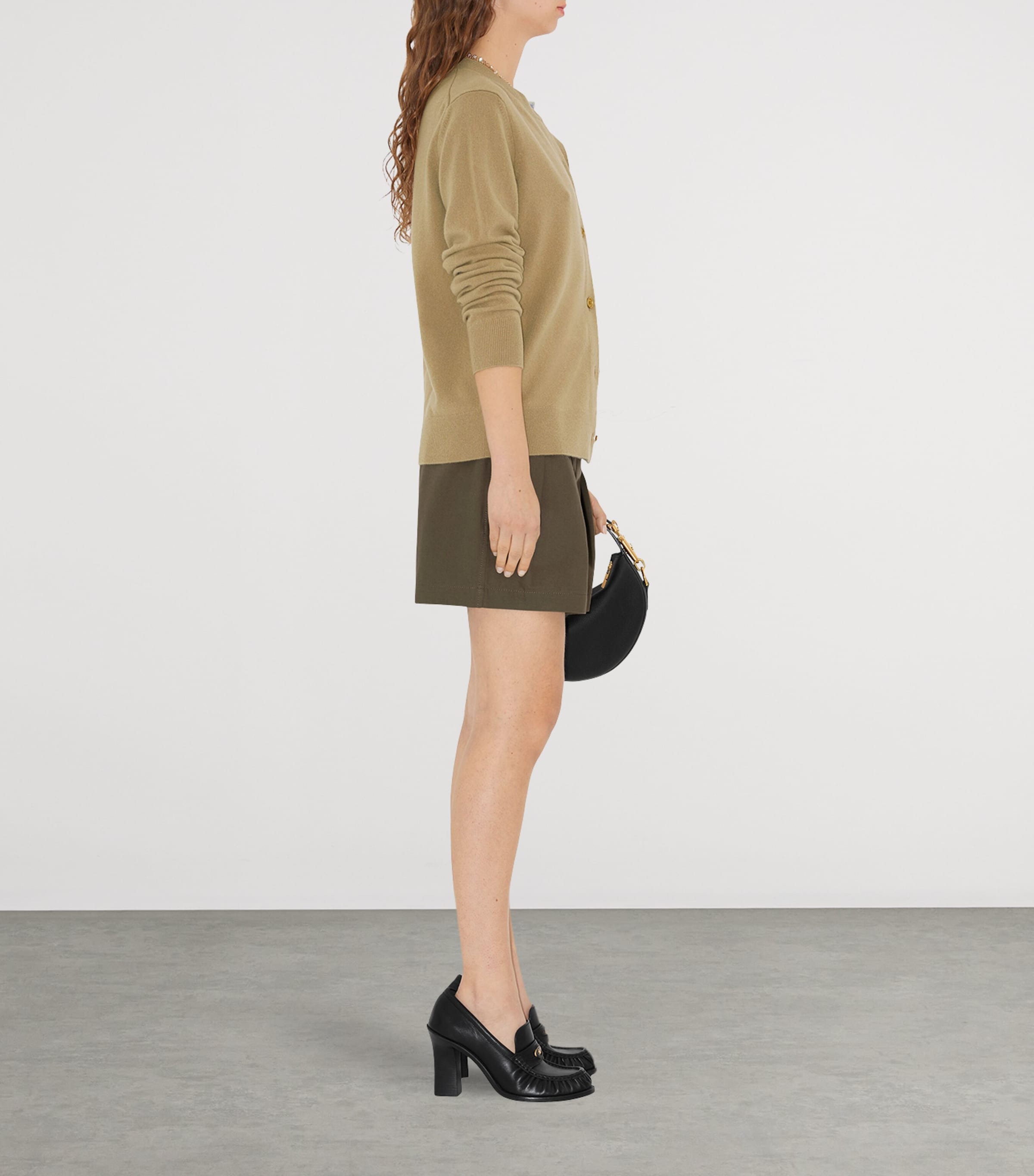 Cashmere EKD-Embroidered Cardigan FLAX Image 5