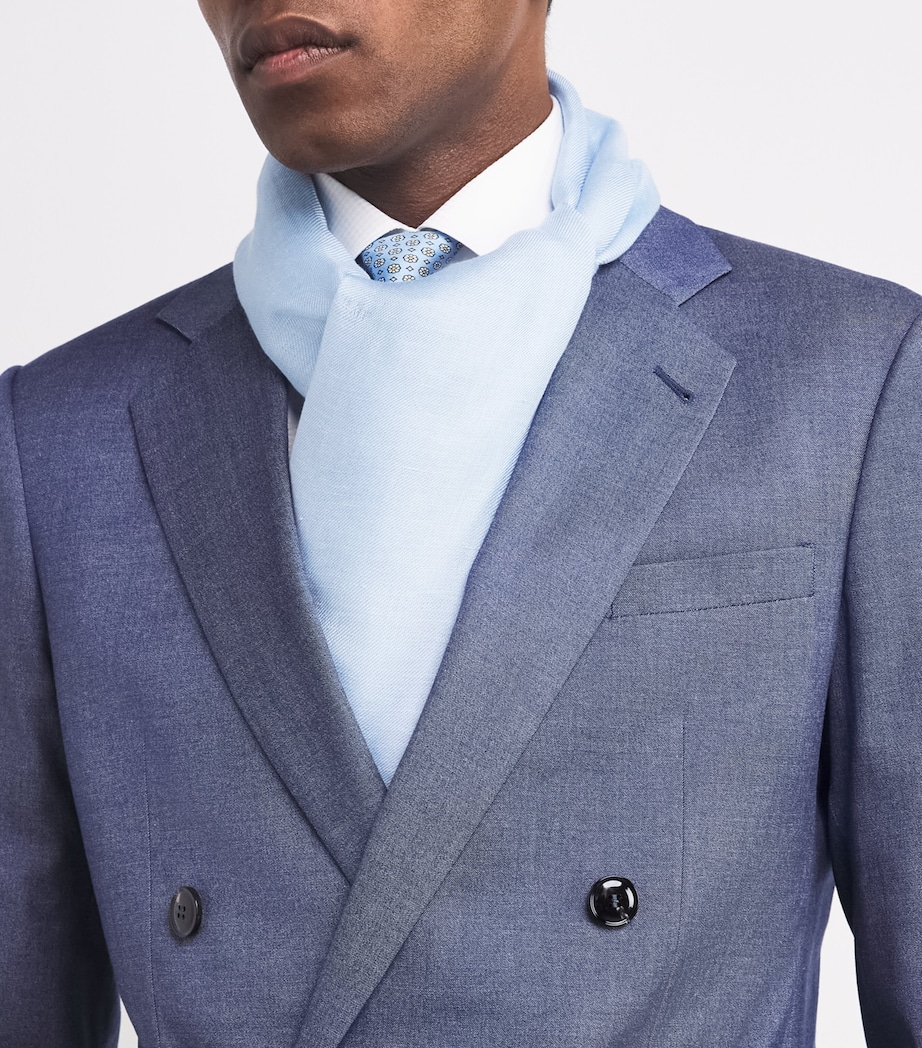 Linen-Silk Logo Scarf 4900 Image 4