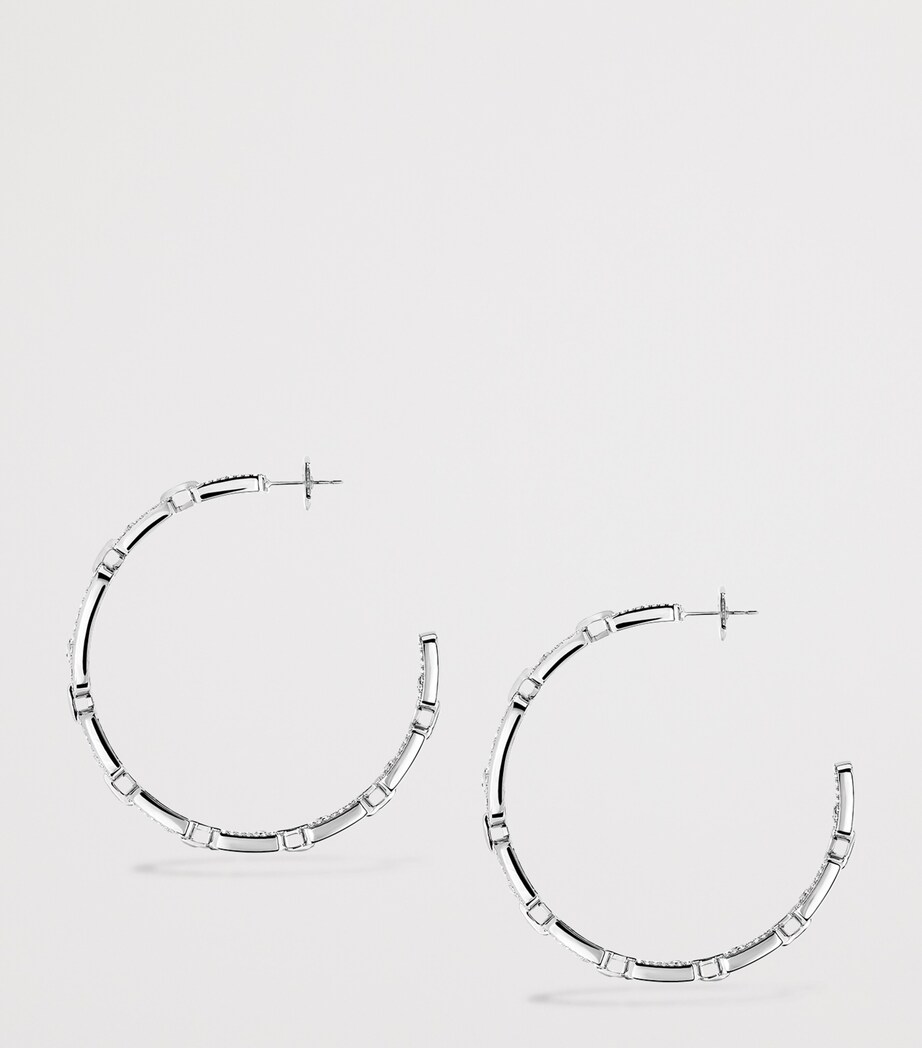 Messika Move Link White Gold and Diamond Hoop Earrings (2.12ct) White Gold Image 3