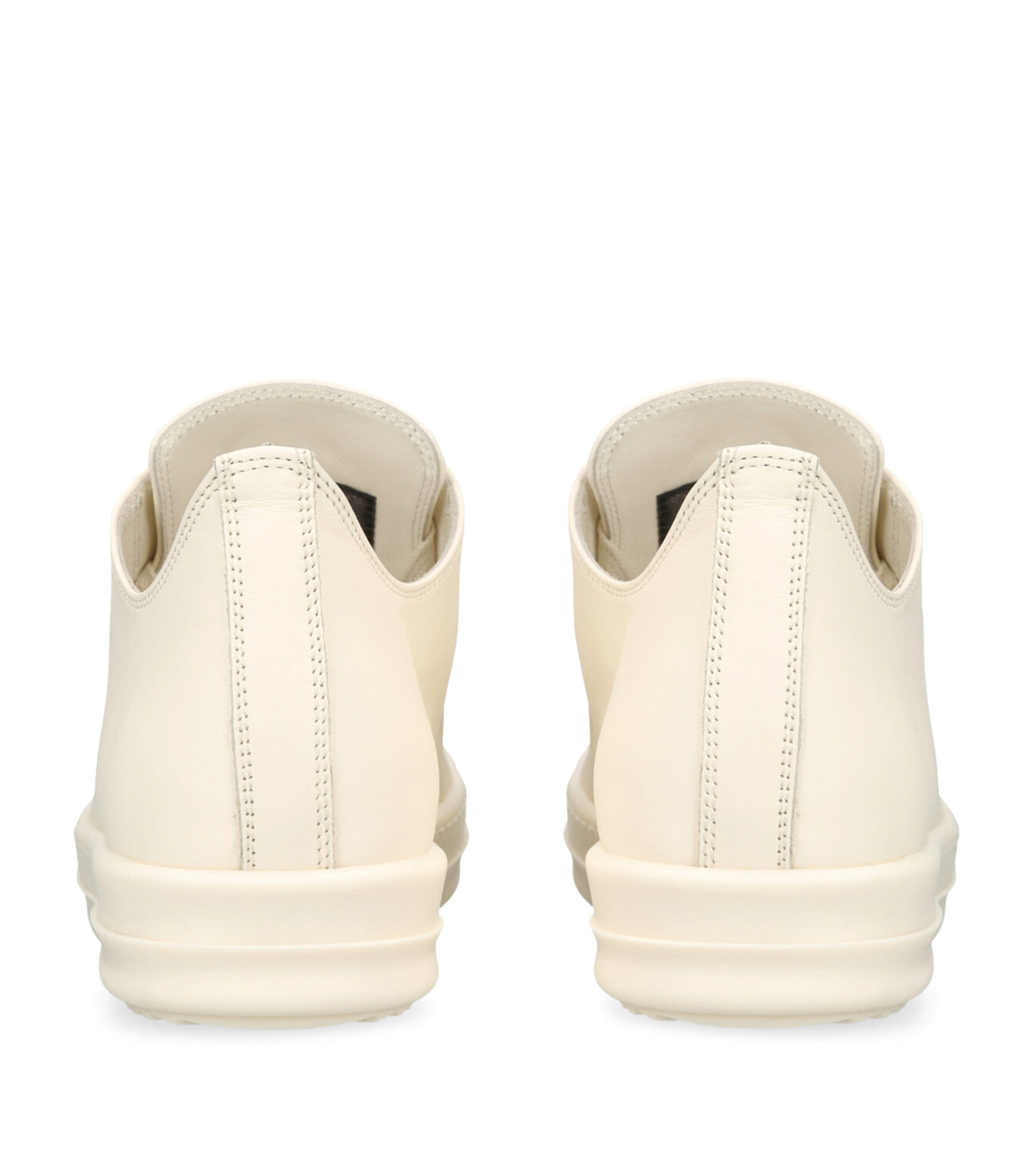 Rick Owens Leather Low-Top Sneakers White Image 2