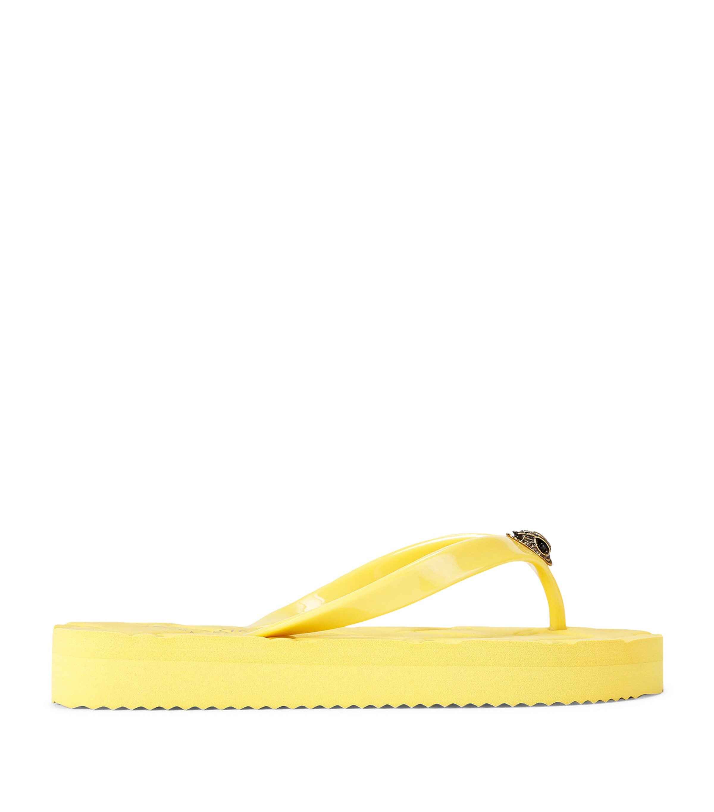 Kurt Geiger London Kensington Q Flip Flops Yellow Image 1