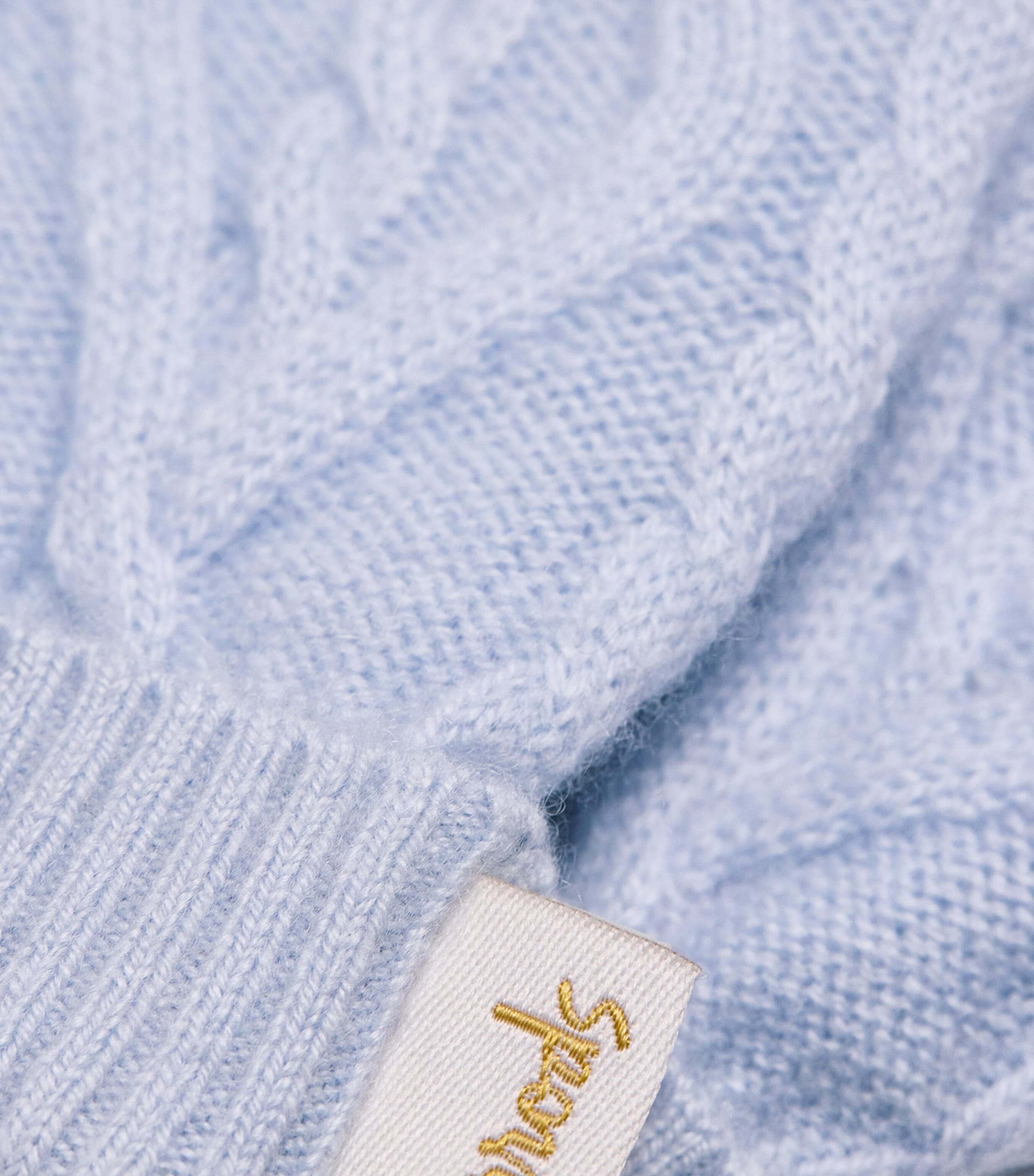 Cashmere Mittens (0-18 Months) BLUE Image 2