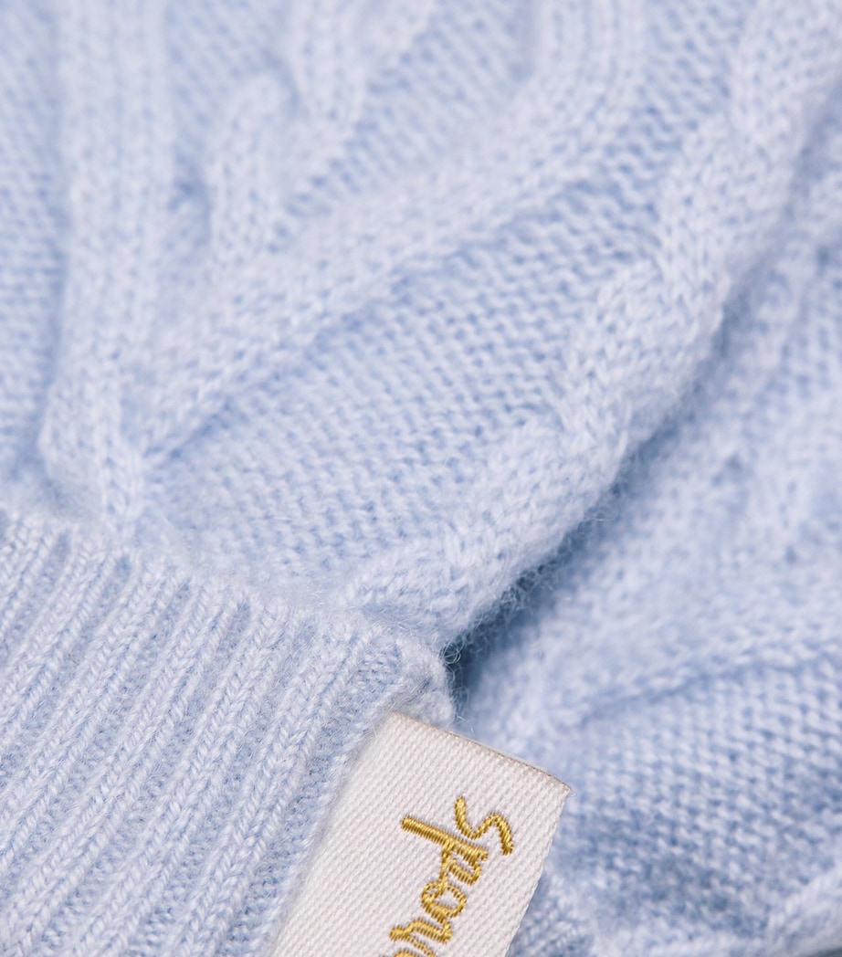 Cashmere Mittens (0-18 Months) BLUE Image 2
