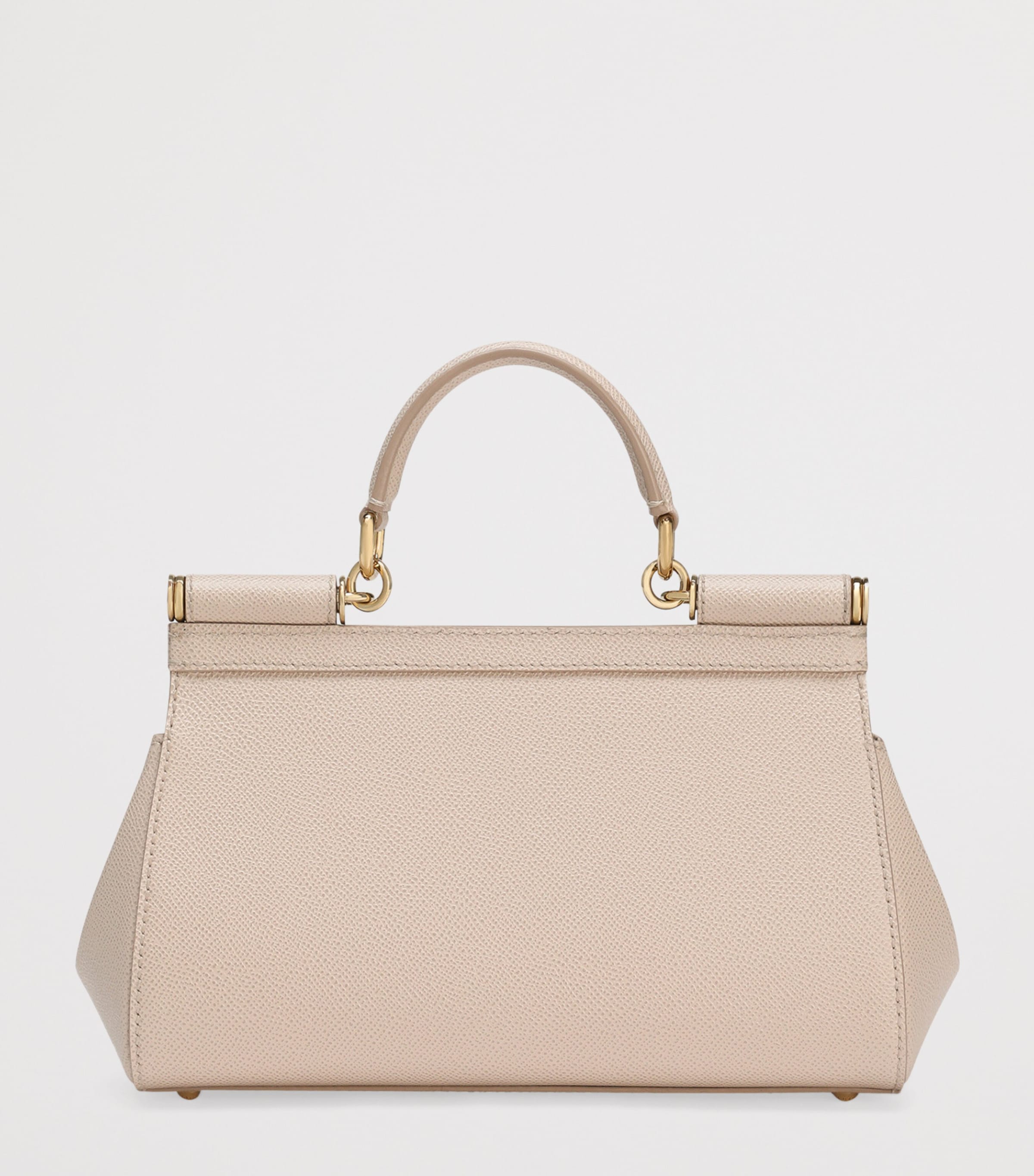 Dolce&Gabbana Leather Sicily Top-Handle Bag Light Pink Image 4