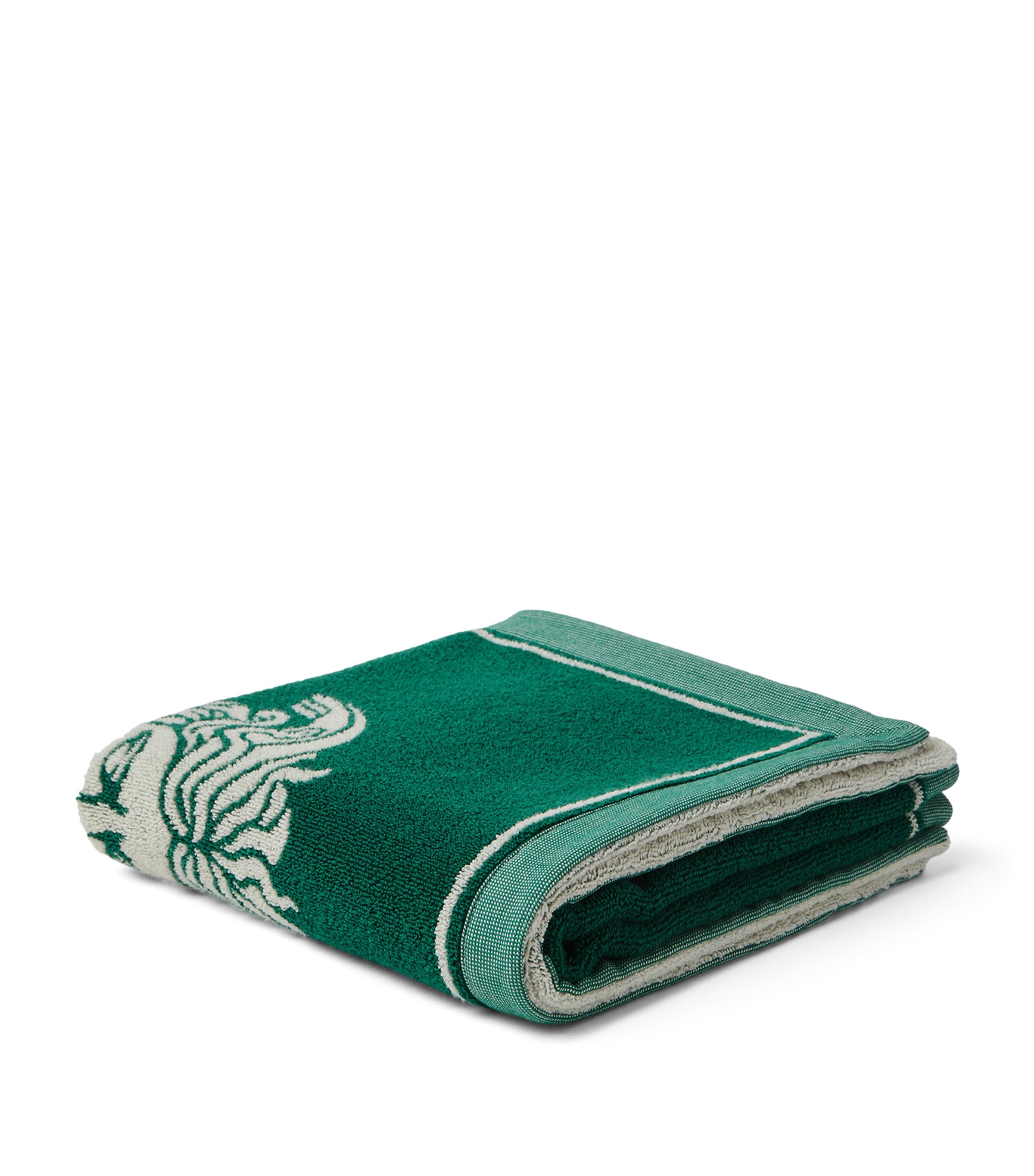 Versace Medusa Towel Green/white Image 2