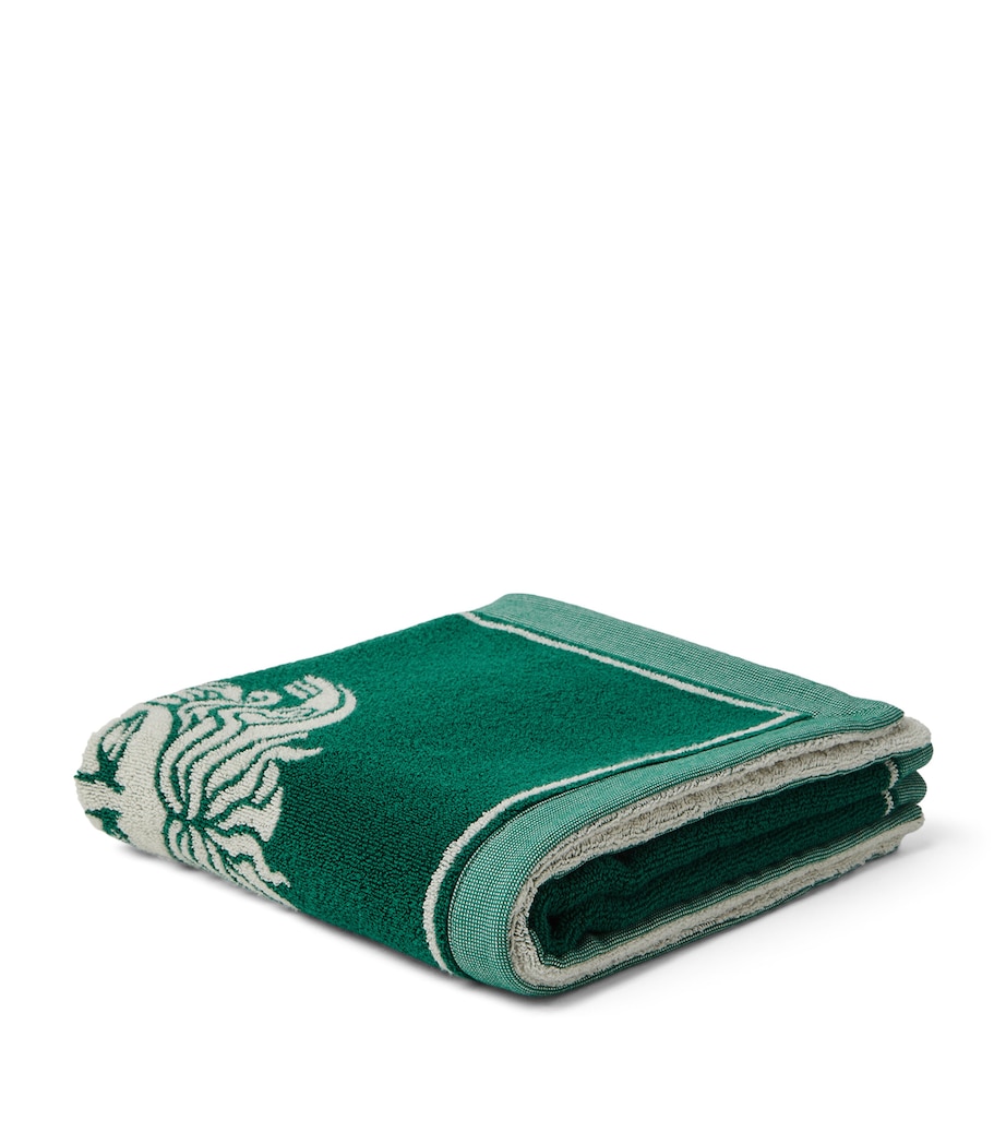 Versace Medusa Towel Green/white Image 2