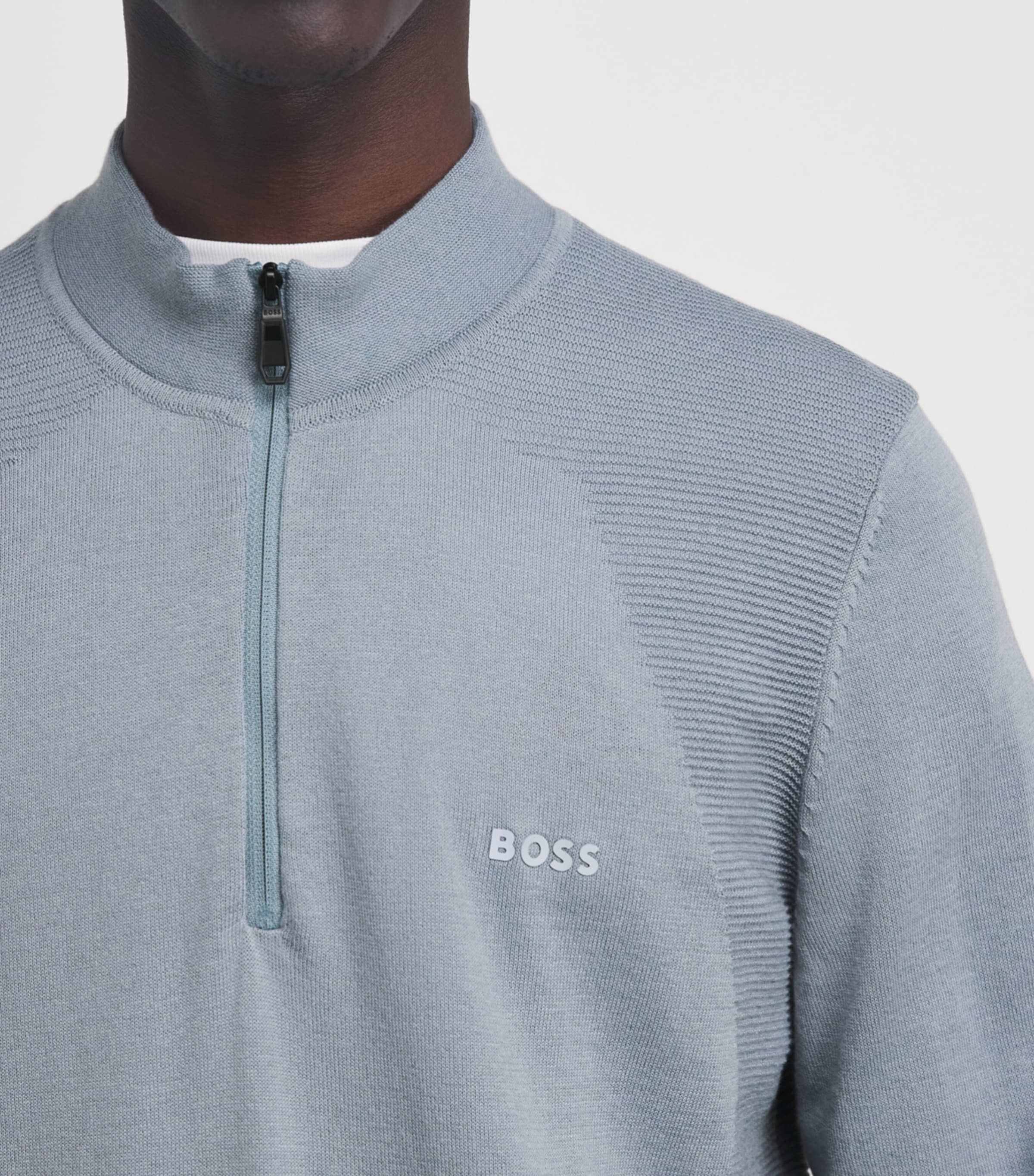 BOSS Mens Momentum Lite Sweatshirt Dark Grey Image 3