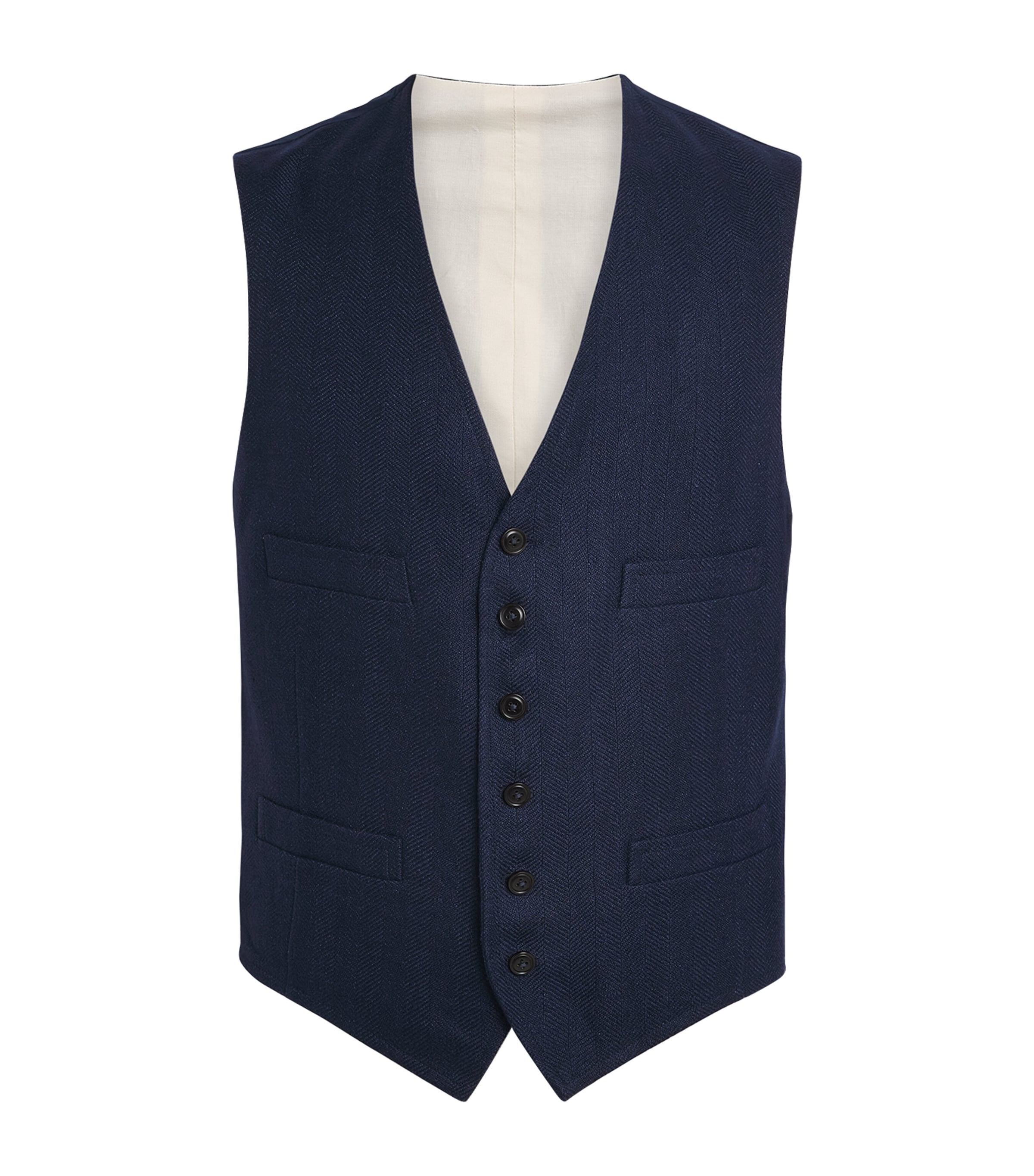 Polo Ralph Lauren Mens Wool Waistcoat Navy Image 1