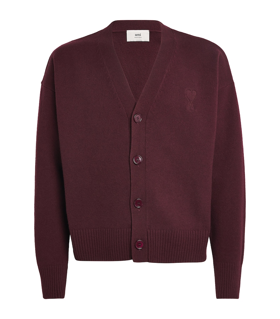 Wool-Cashmere Ami De Coeur Cardigan 692 - CERISE Image 1