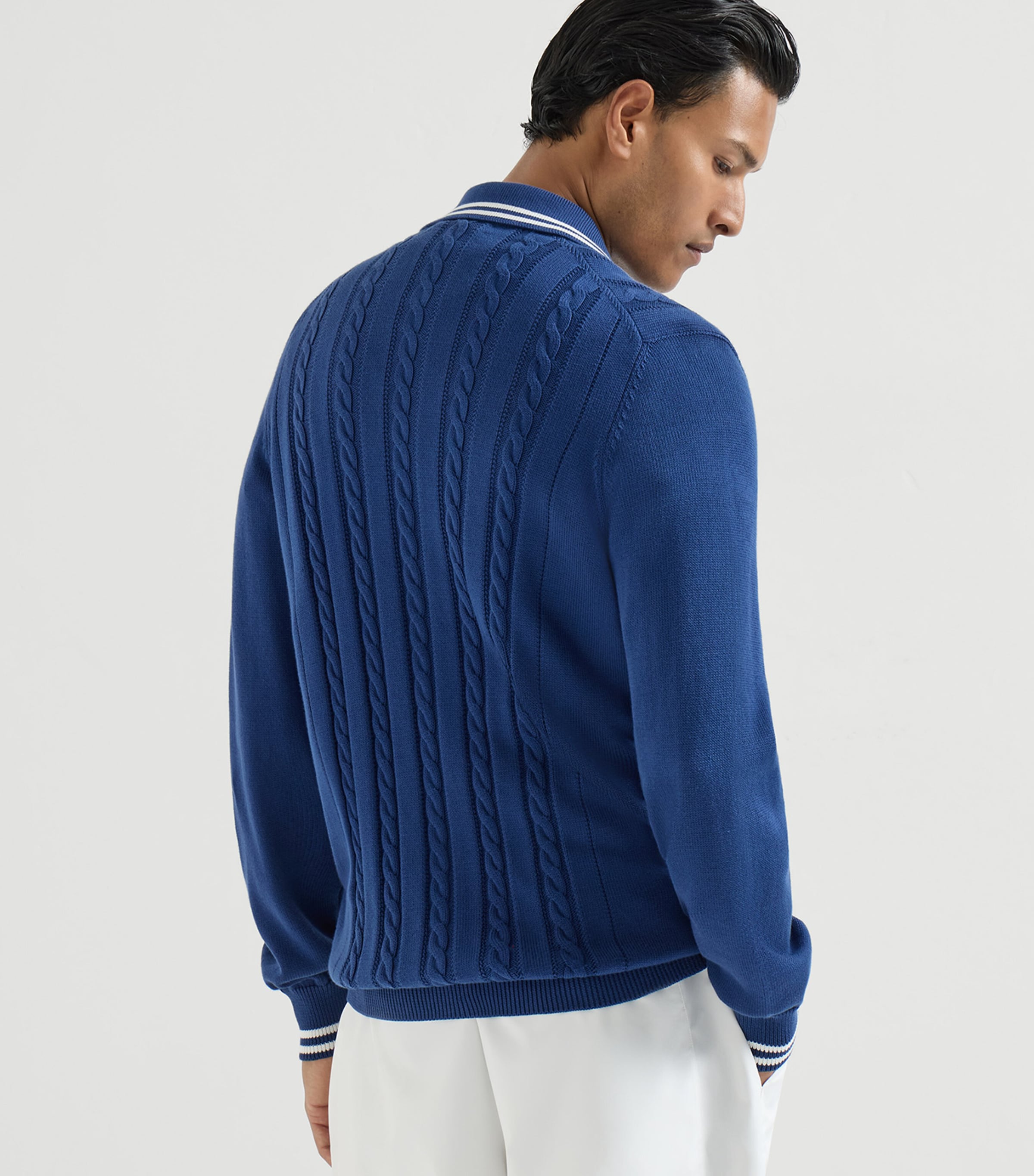 Brunello Cucinelli Mens Cotton Cable-Knit Cardigan Image 5