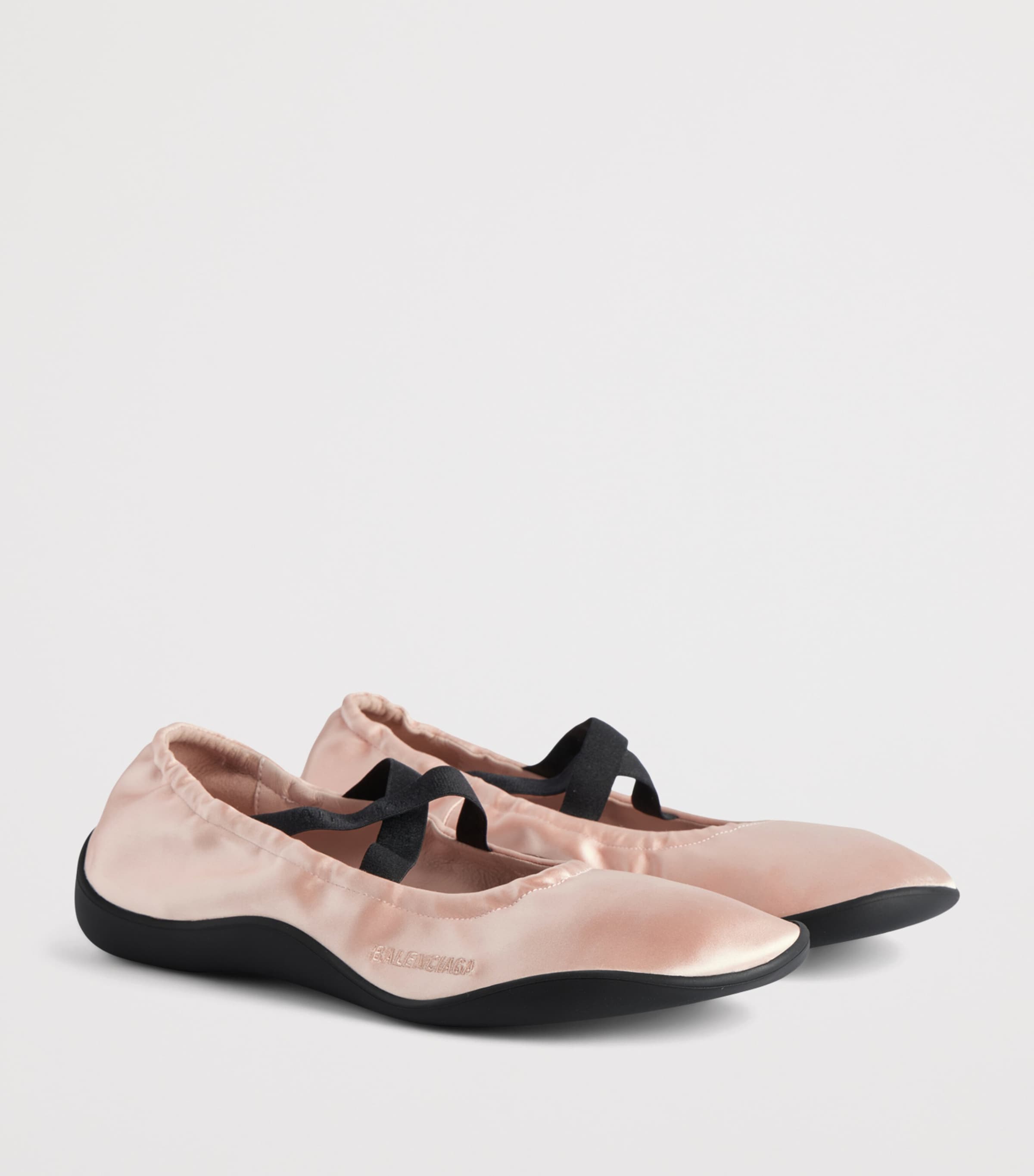 Balenciaga Satin Shibuya Elasticated Ballet Flats Image 2