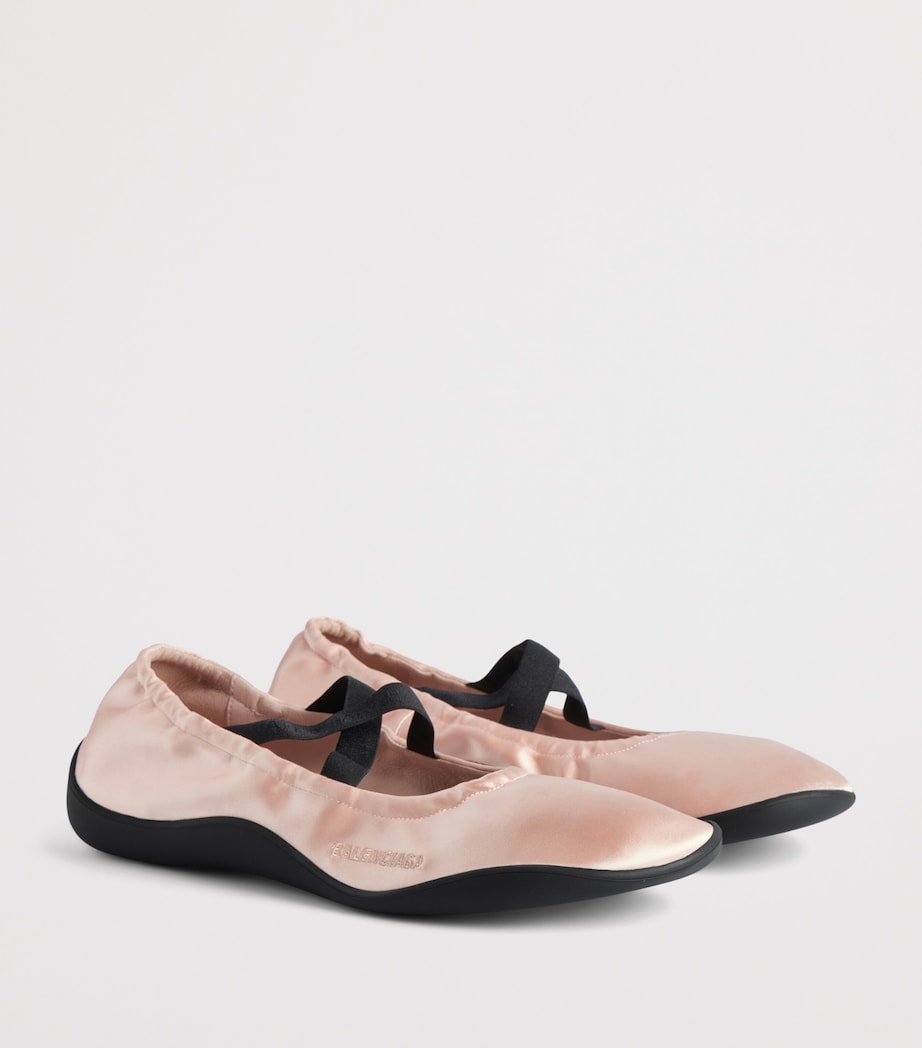 Balenciaga Satin Shibuya Elasticated Ballet Flats Image 2
