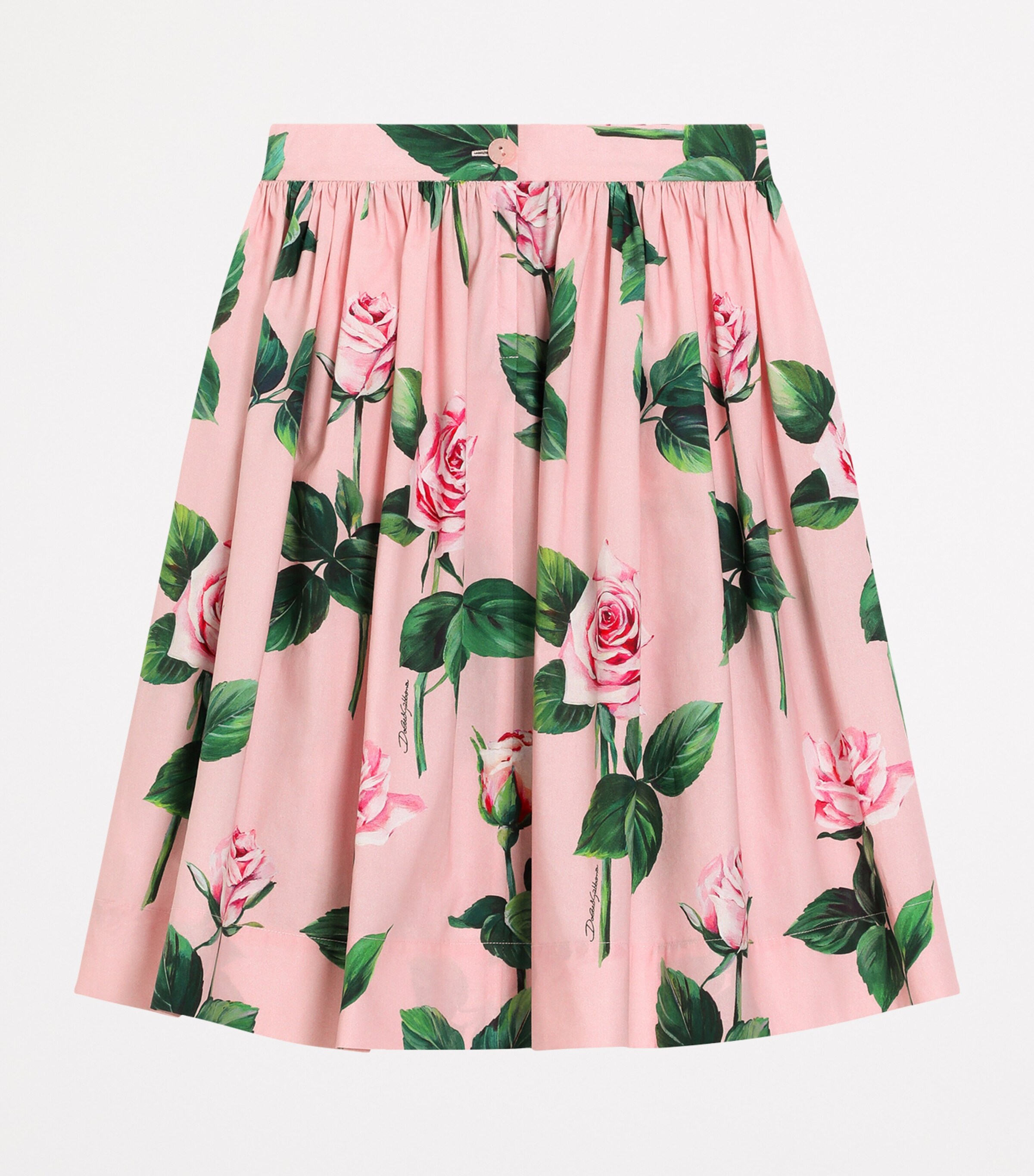 Pleated Rose Print Skirt (8-12+ Years) HF5IZ-ROSE Image 2