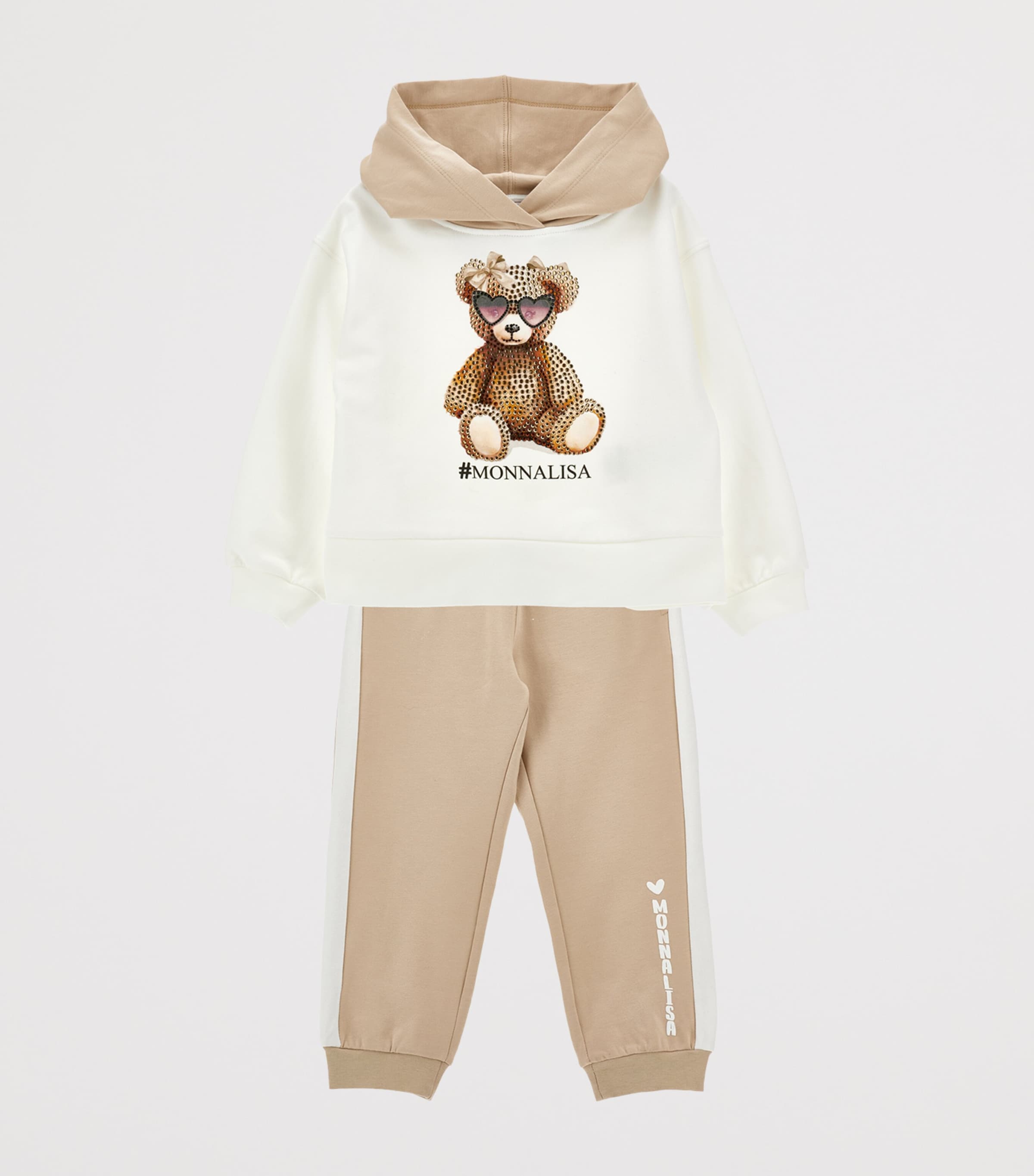 Stretch-Cotton Hoodie and Sweatpants Set (2-12 Years) PANNA/ECRU Image 1