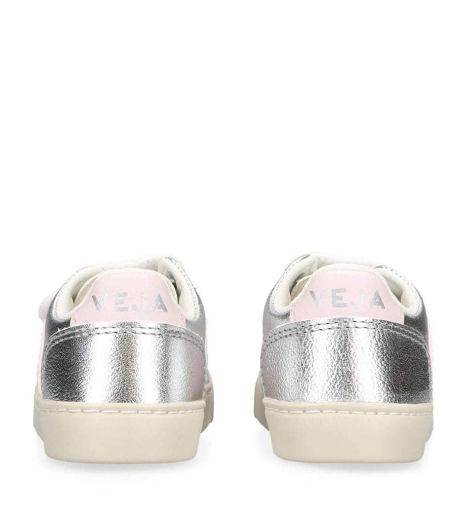Leather V-12 Velcro Sneakers SILVER Image 2