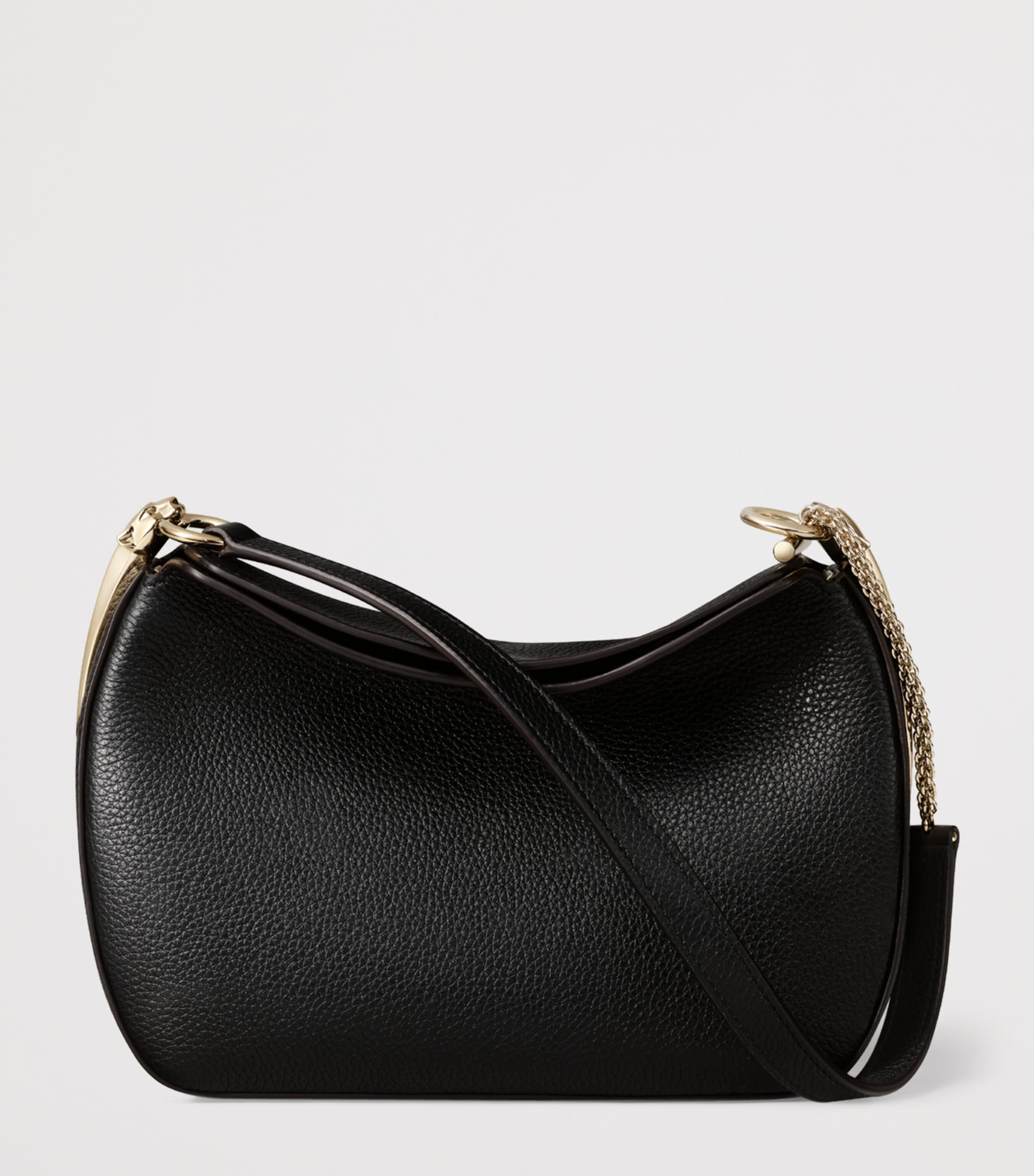 Mini Leather Panthère Hobo Shoulder Bag BLACK Image 2