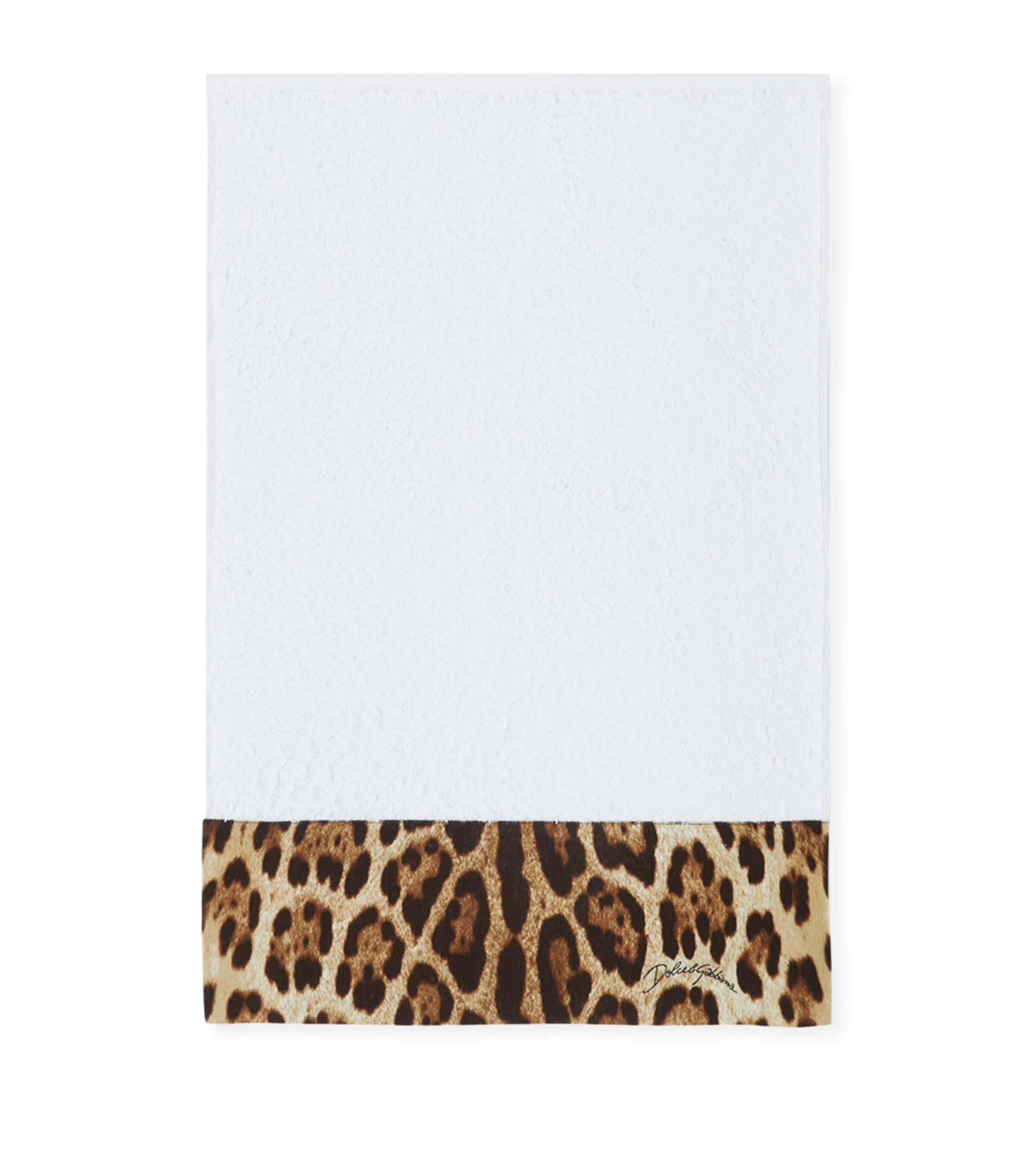 Set of 5 Cotton Leopardo Bath Towels UL023 LEO F DO BIANC Image 2