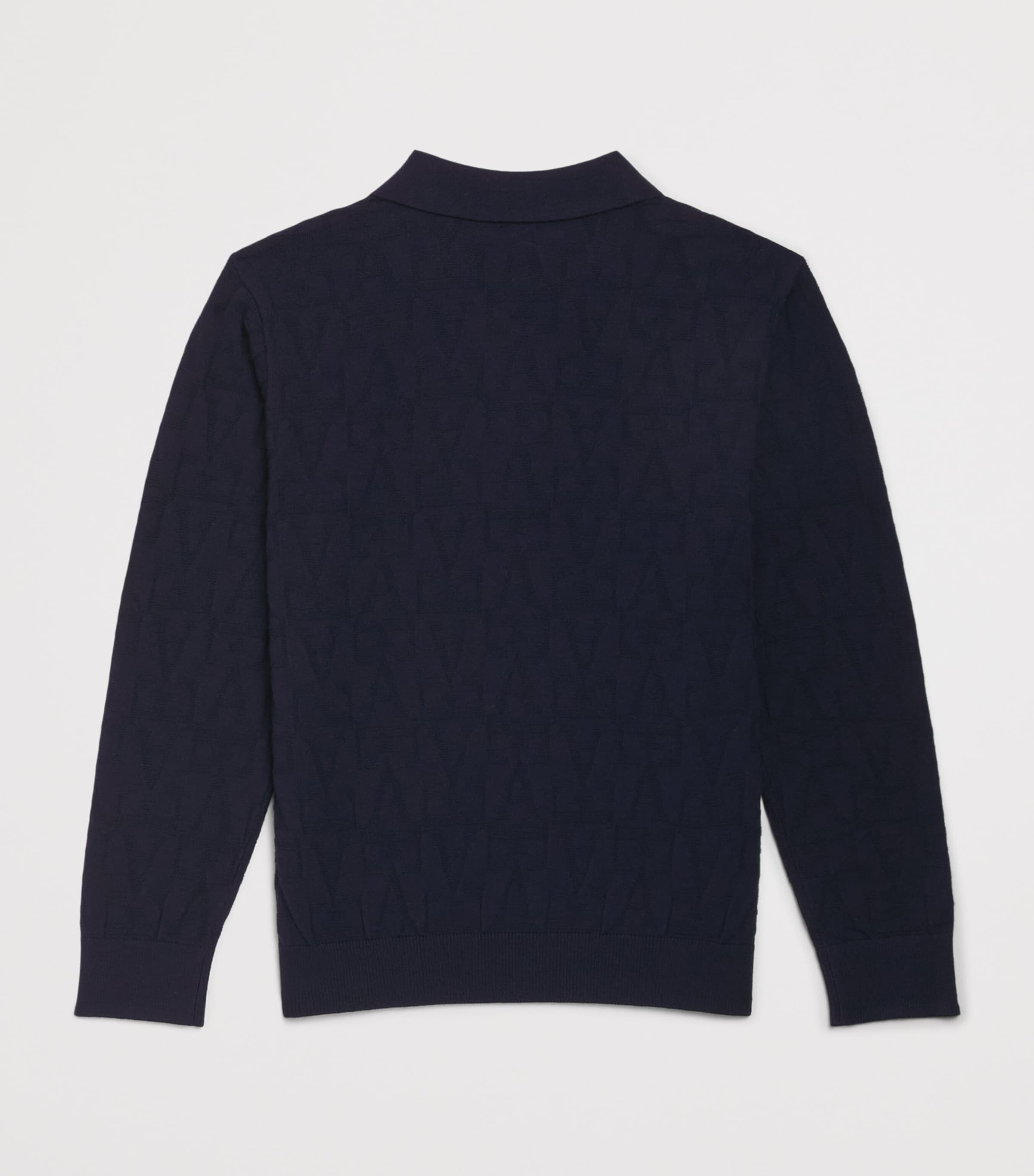 Emporio Armani Kids Jacquard Logo Polo Sweater (4-16 Years) Ico Blu Nv Image 2
