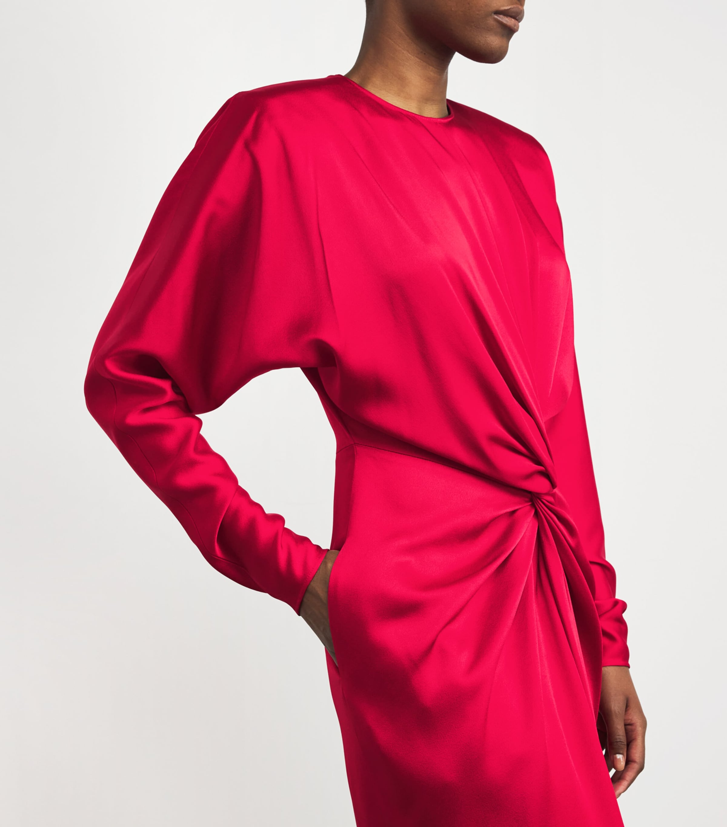 ワンピース Stella McCartney 'Satin Twist Midi' dress Stella McCartney Satin Twisted Midi Dress | Harrods UK
