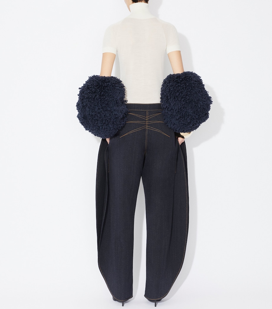 Wool Short-Sleeve Bodysuit BLANC NATUREL Image 3