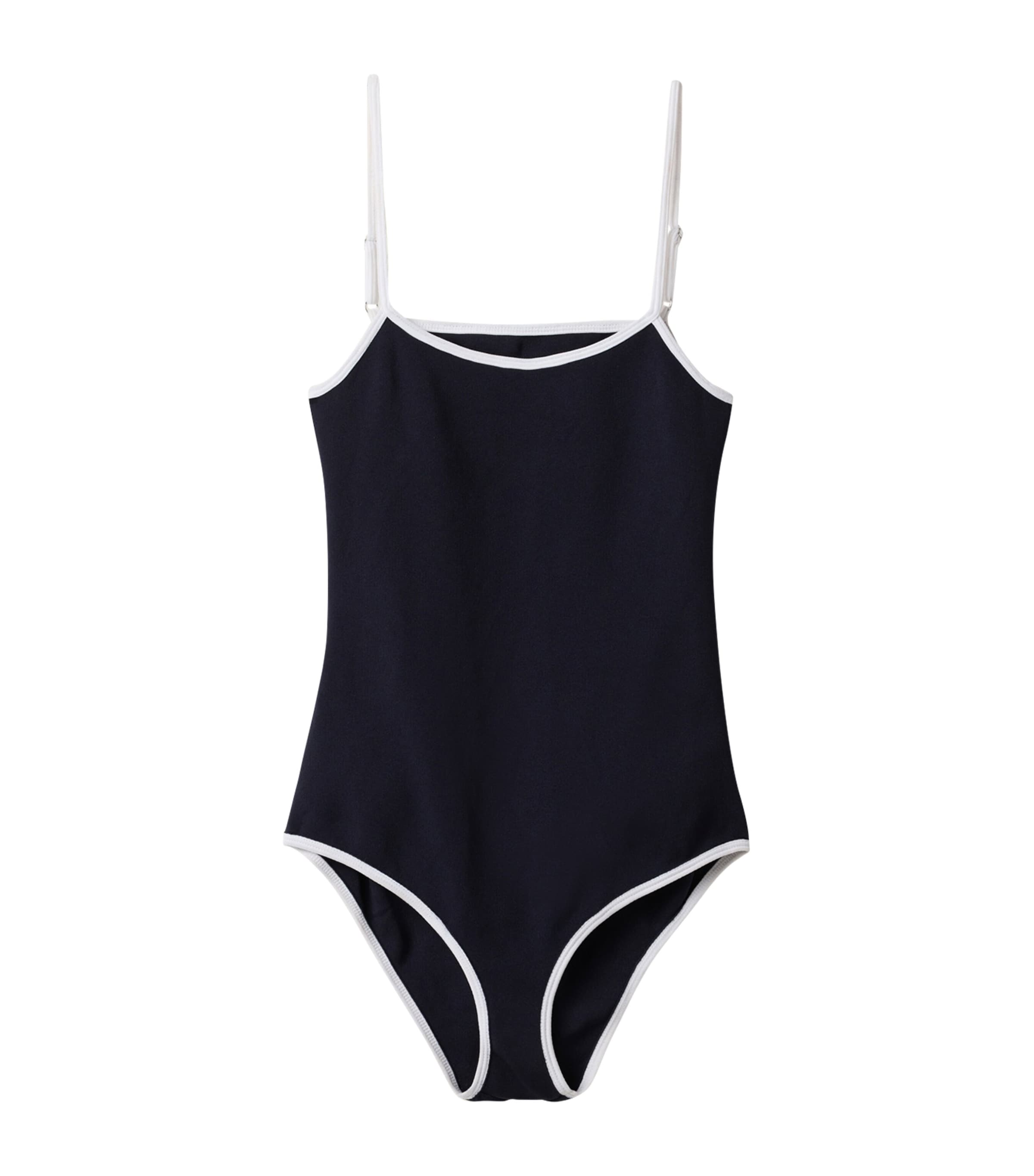 Miu Miu Trimmed Spaghetti Straps Stretch Lingerie In Black