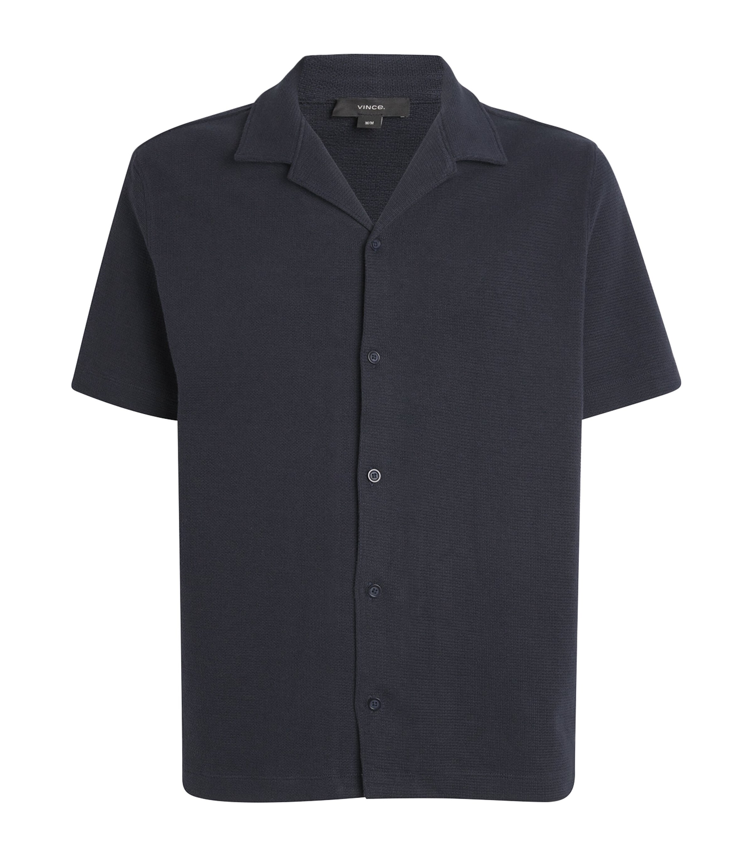 Vince Mens Cotton Bouclé Cabana Shirt Coastal Blue Image 1