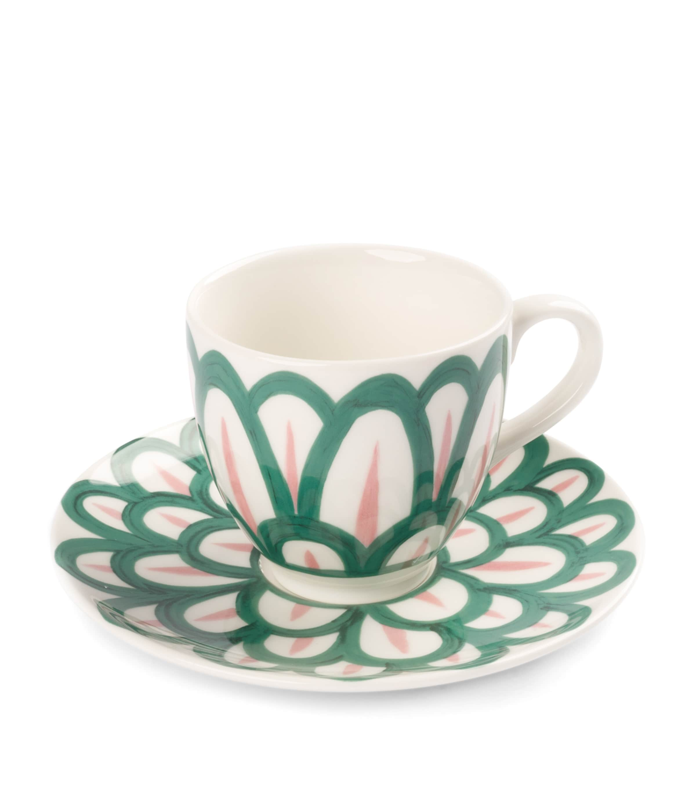 Themis Z Porcelain Symi Teacup And Saucer In Green