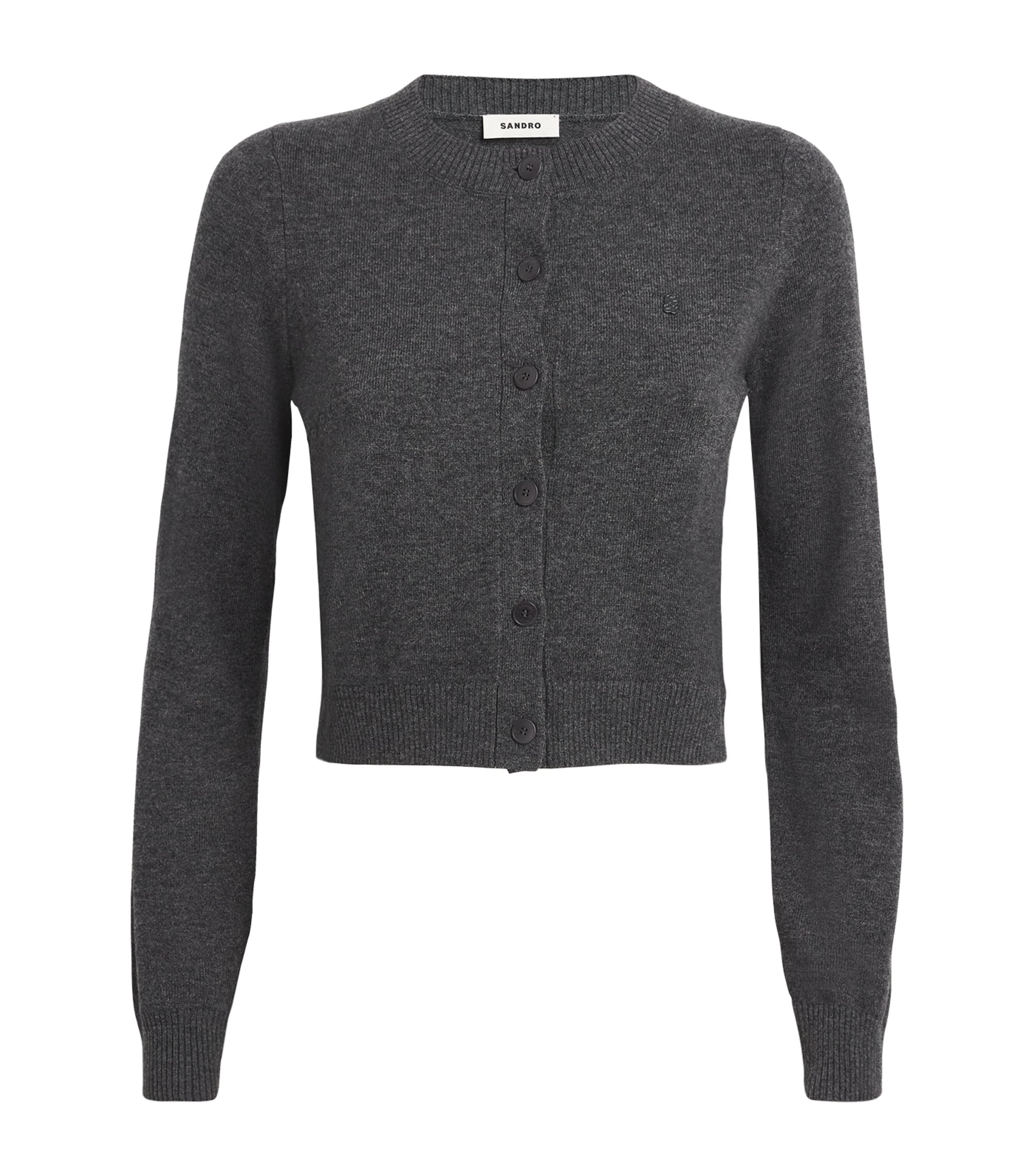 SANDRO WOOL-CASHMERE CARDIGAN 