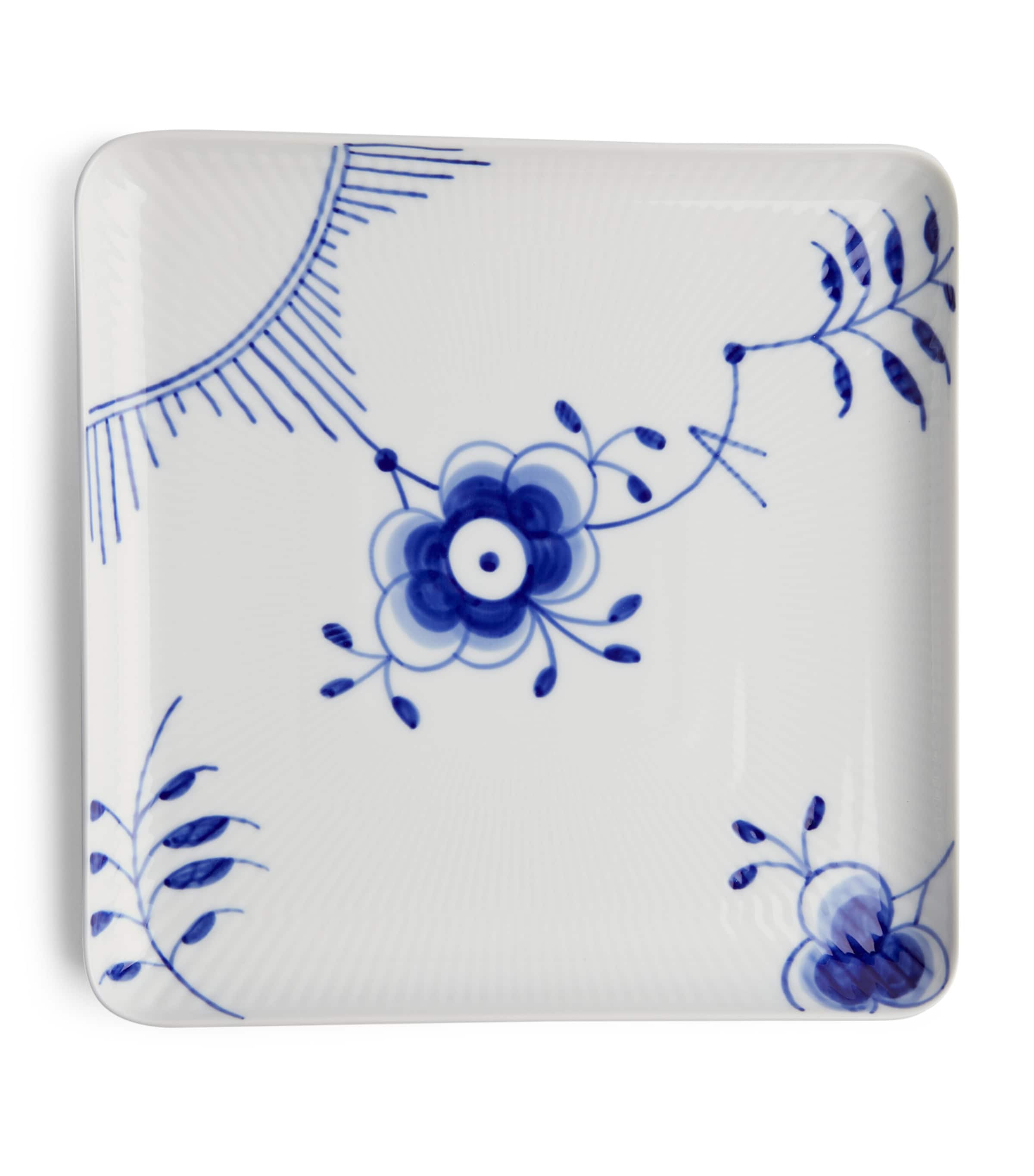 Royal Copenhagen Blue Fluted Mega Square Plate In Blue