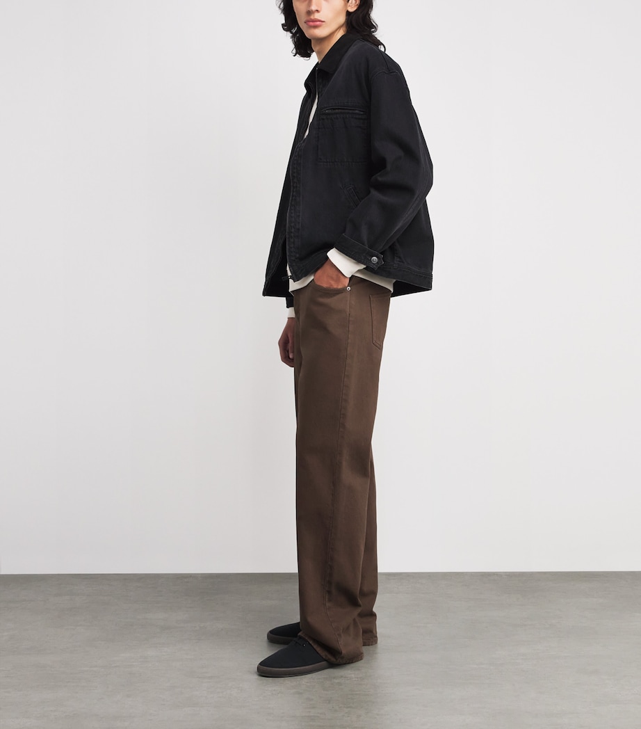 The Row Mens Siouxie Straight Jeans Brown Grey Image 2