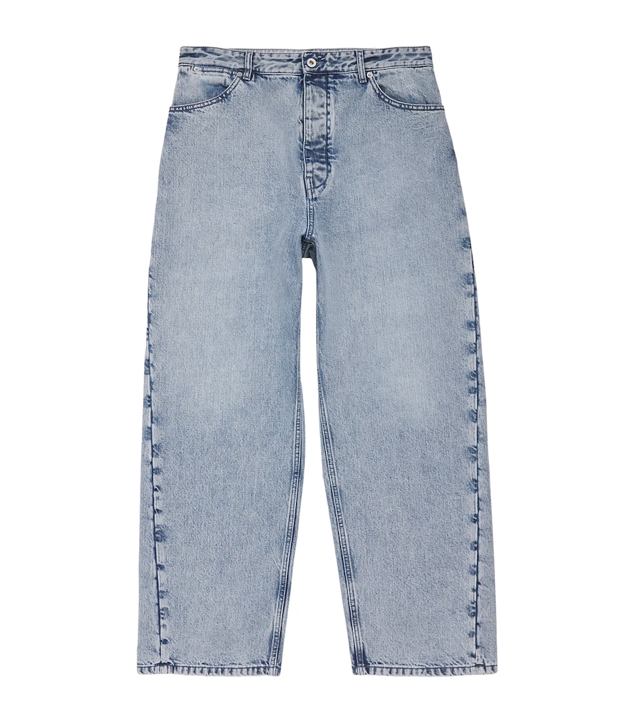 Jil Sander Mens Light-Wash Straight Jeans Antartic Image 1
